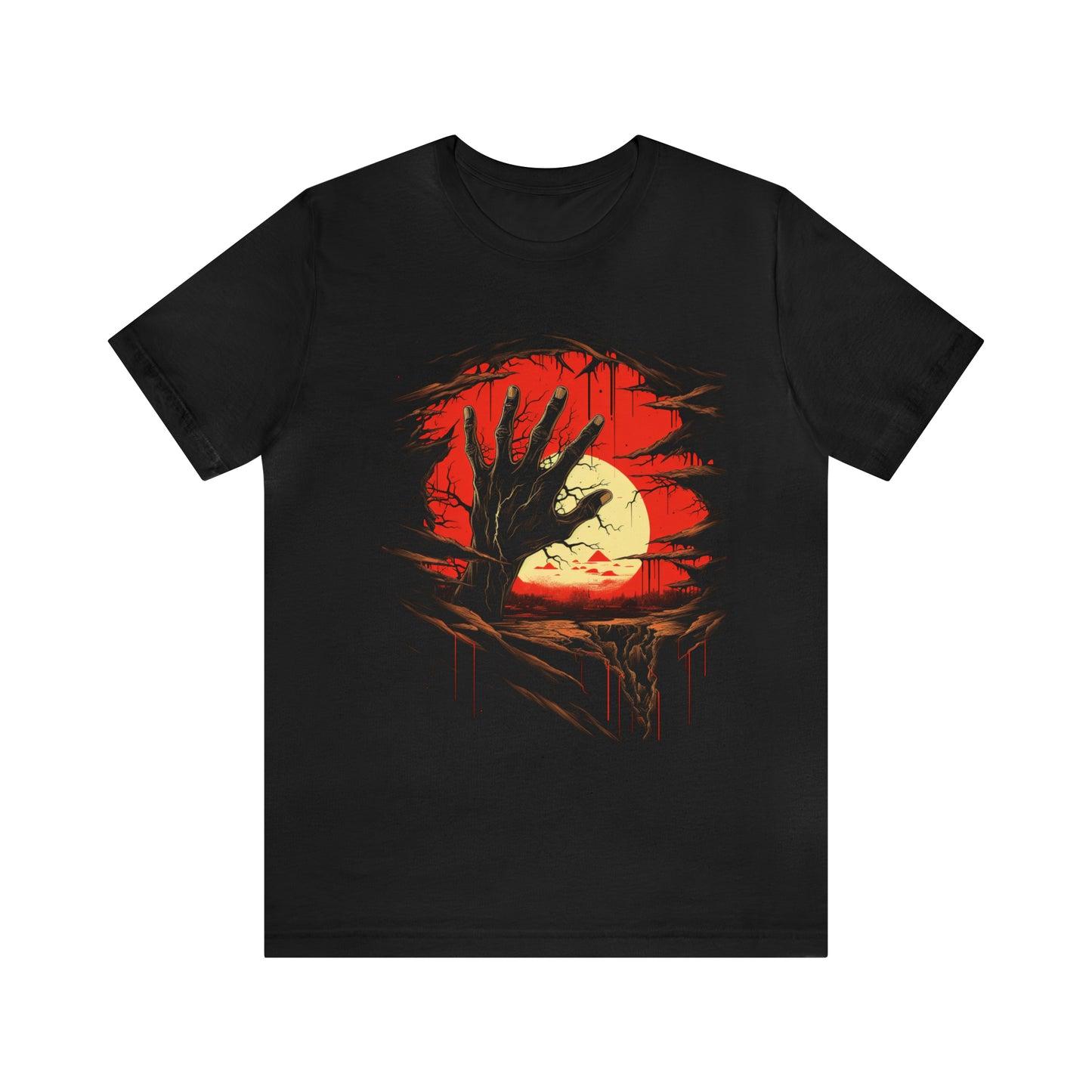 Creepy Hand Halloween Jersey Short Sleeve Tee