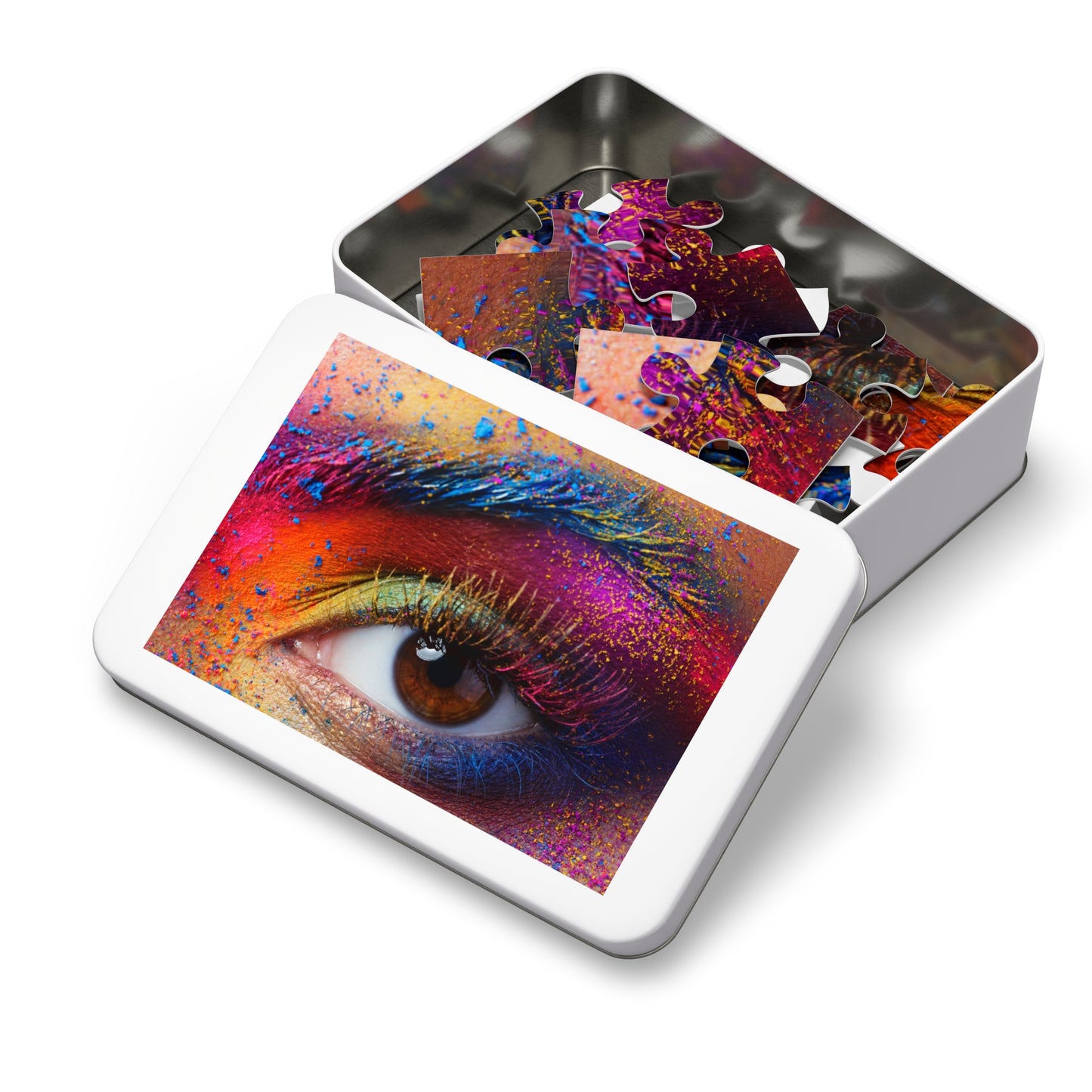Colorful Crazy Eyeshadow Jigsaw Puzzle (30, 110, 252, 500,1000-Piece)