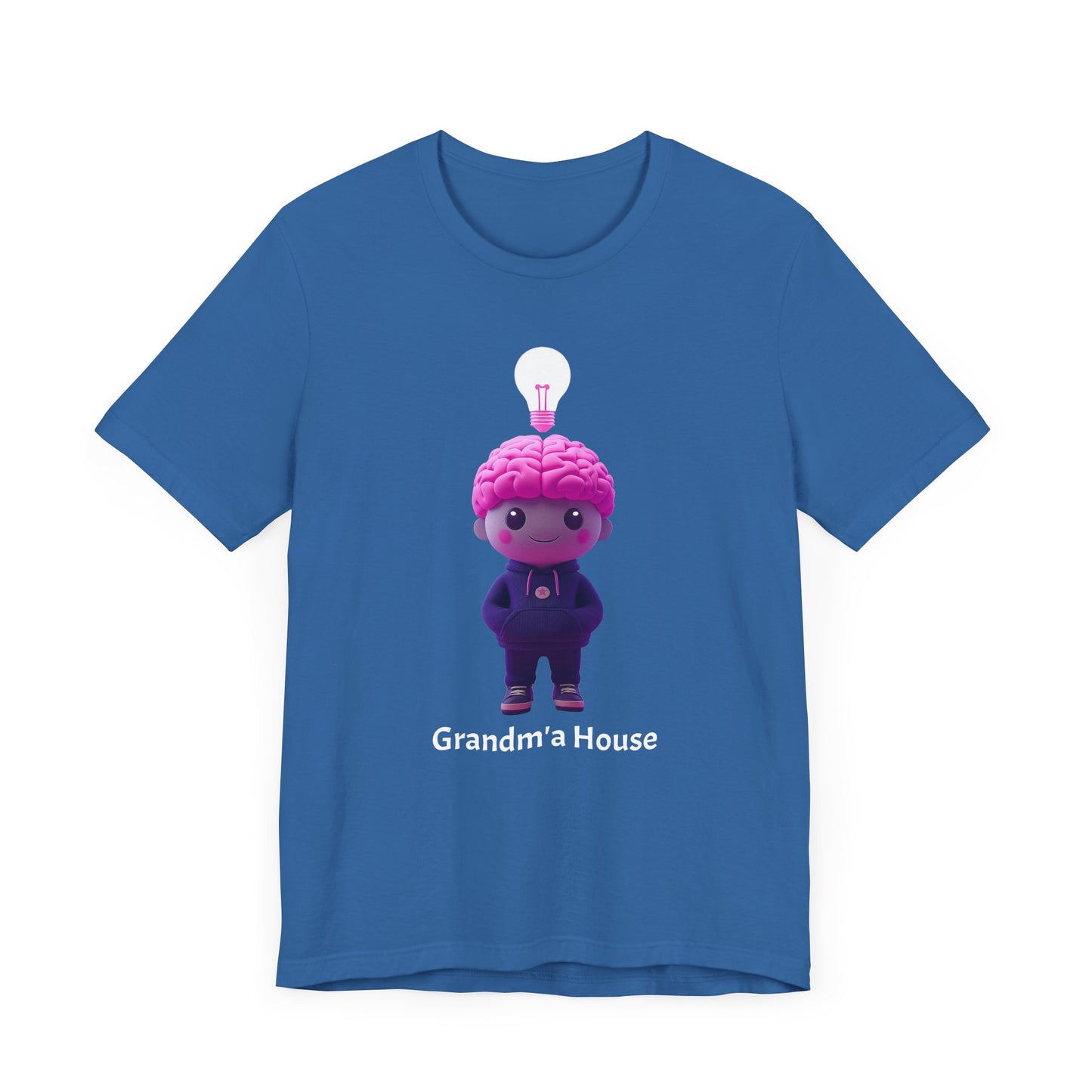 Grandma's House Brain with Light Bulb Design - Unisex Jersey Tee