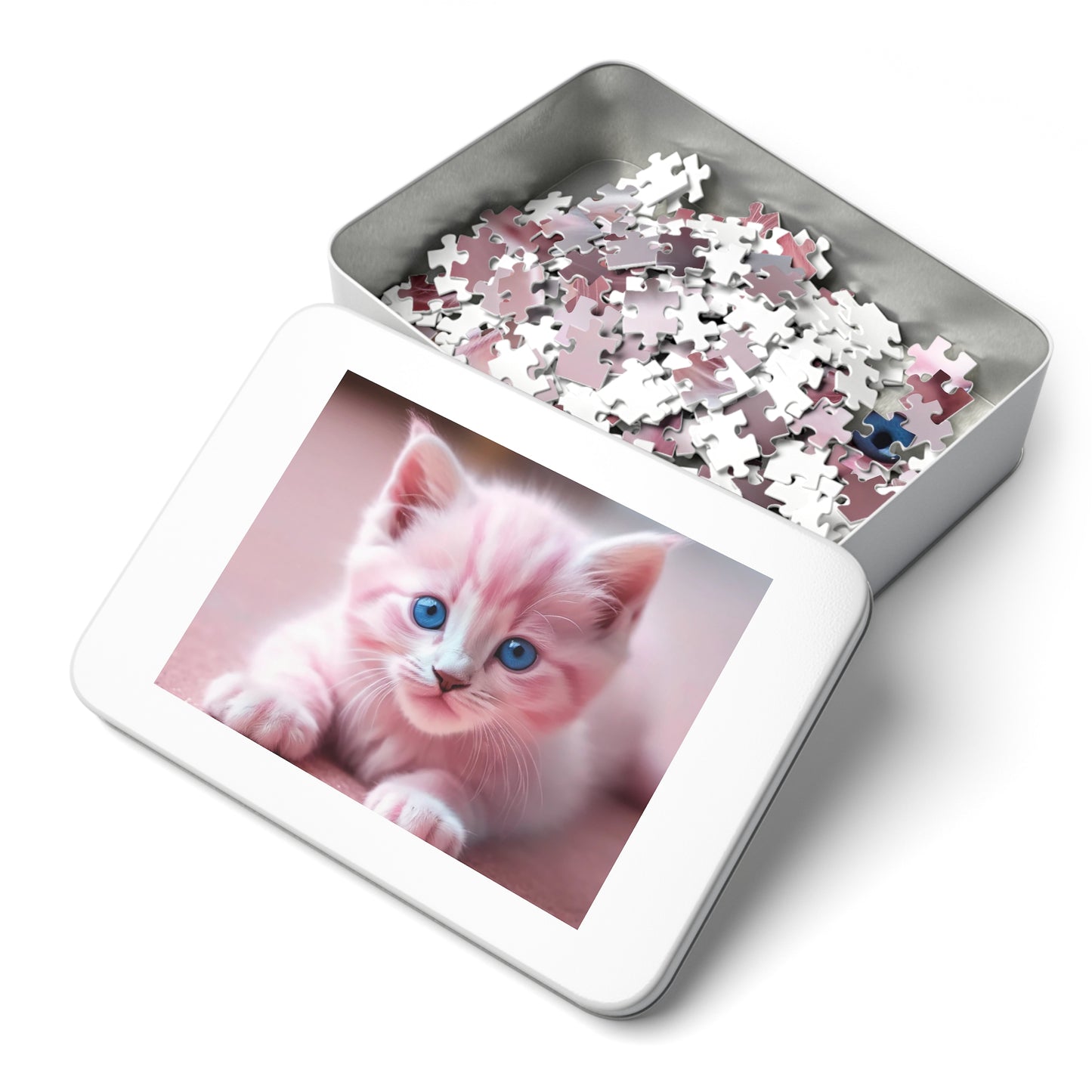 Sweet Pink Kitten Jigsaw Puzzle (30, 110, 252, 500,1000-Piece)