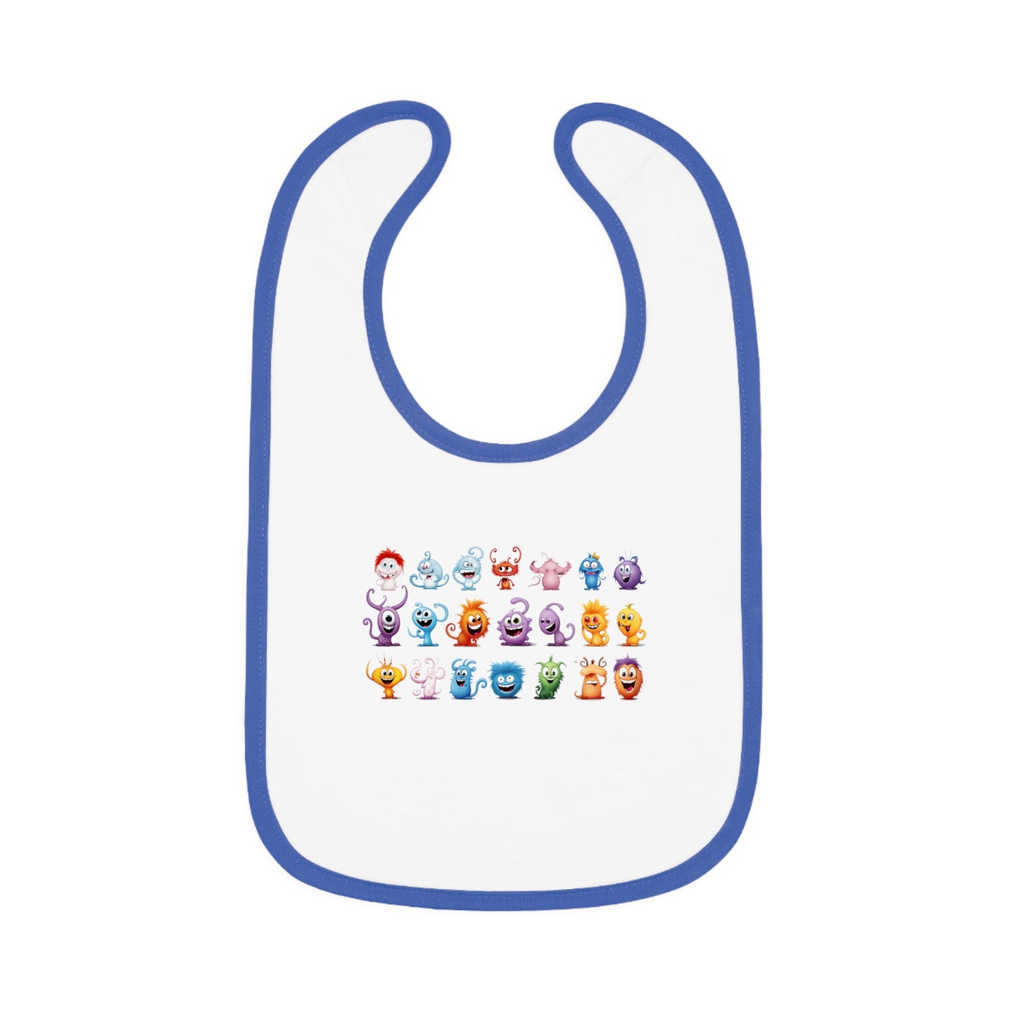 Super Cute Monsters, Cute Baby Bibs, Halloween Bibs, Funny Bibs, Baby Contrast Trim Jersey Bib