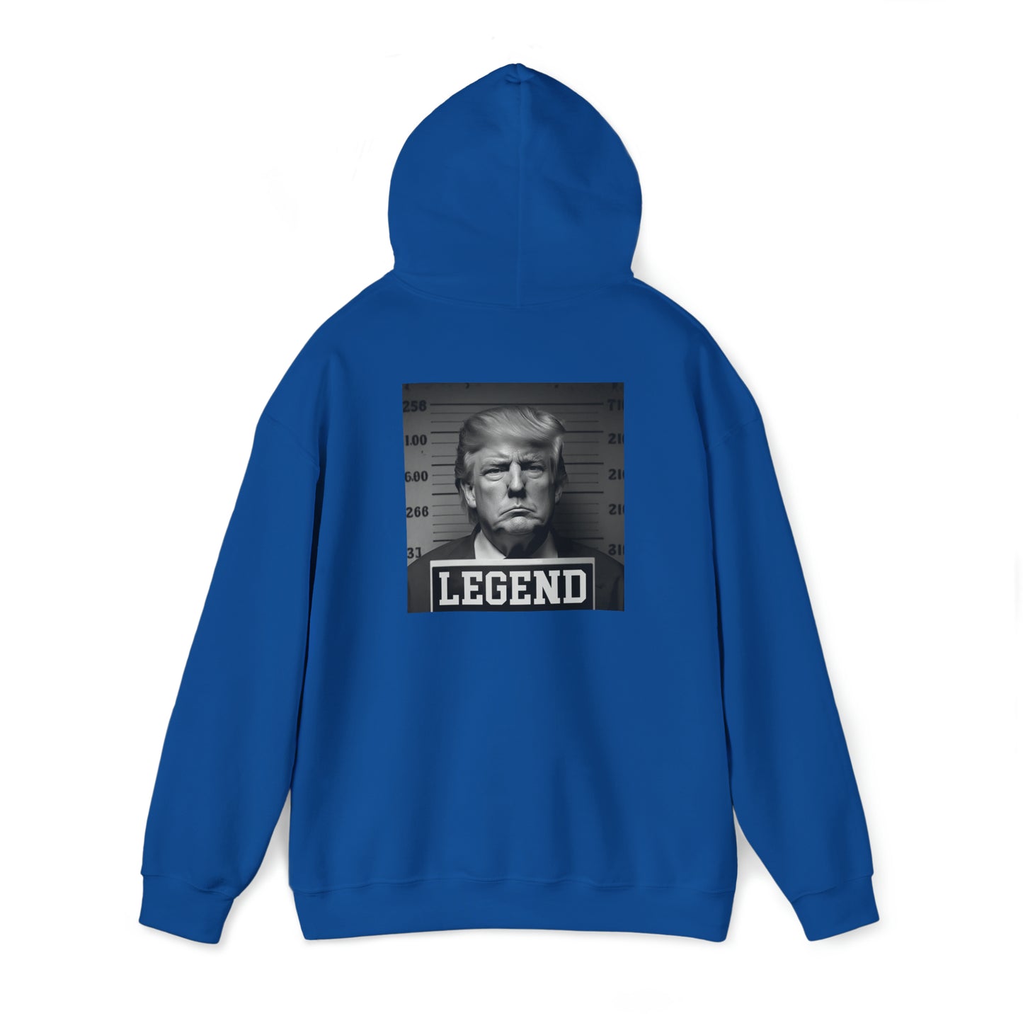 Trump Mug Shot Legend Back Printed Hoodie Sweatshirt