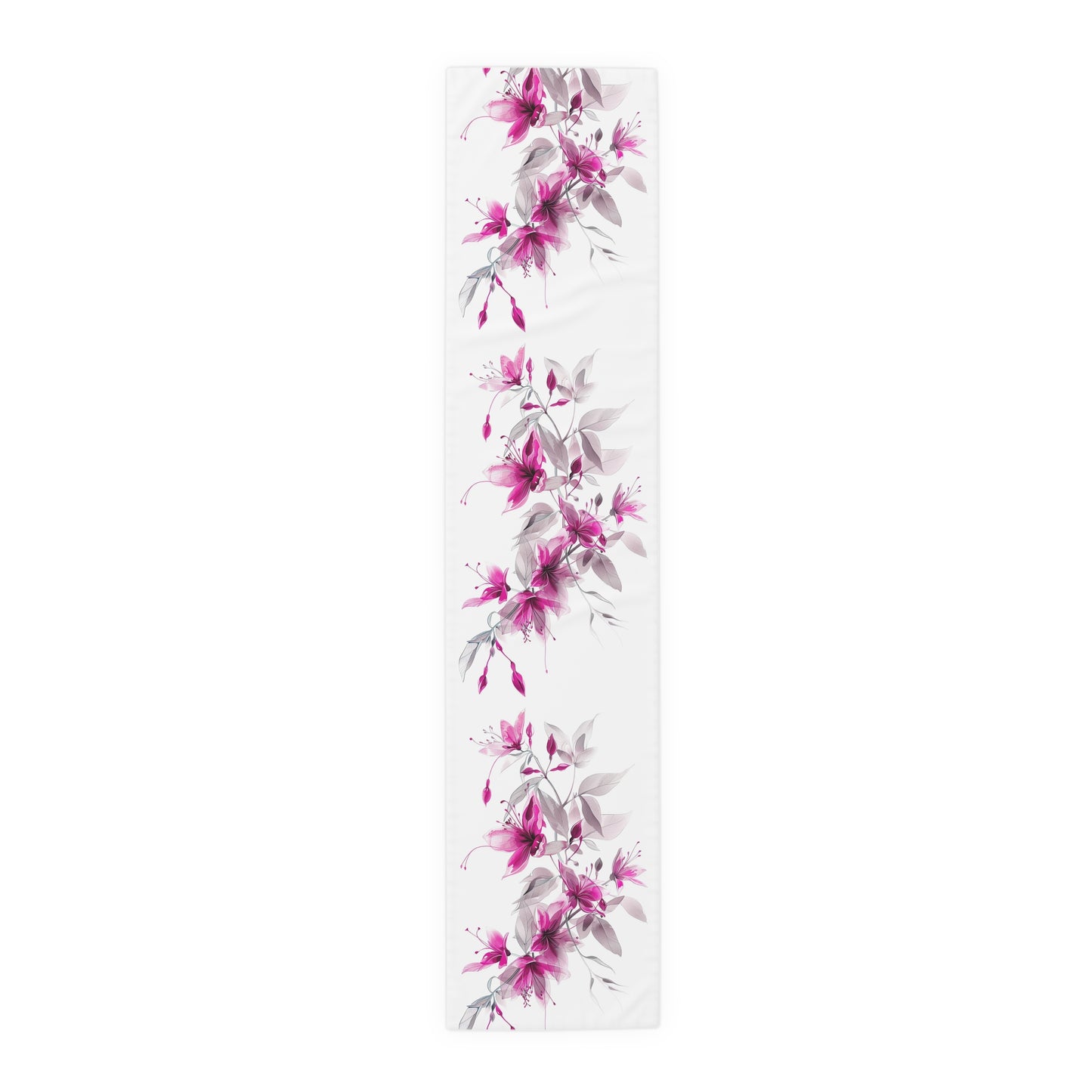 Elegant Fuchsia Flowers Table Runner (Cotton, Poly)