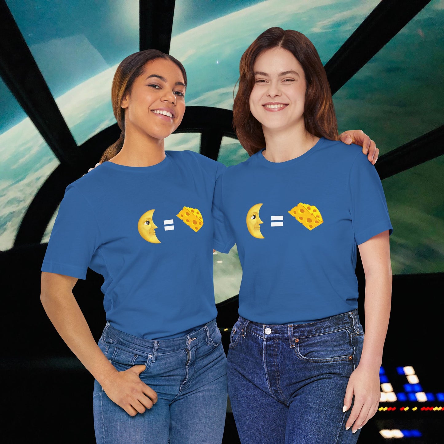 Moon = Cheese Unisex Jersey Tee