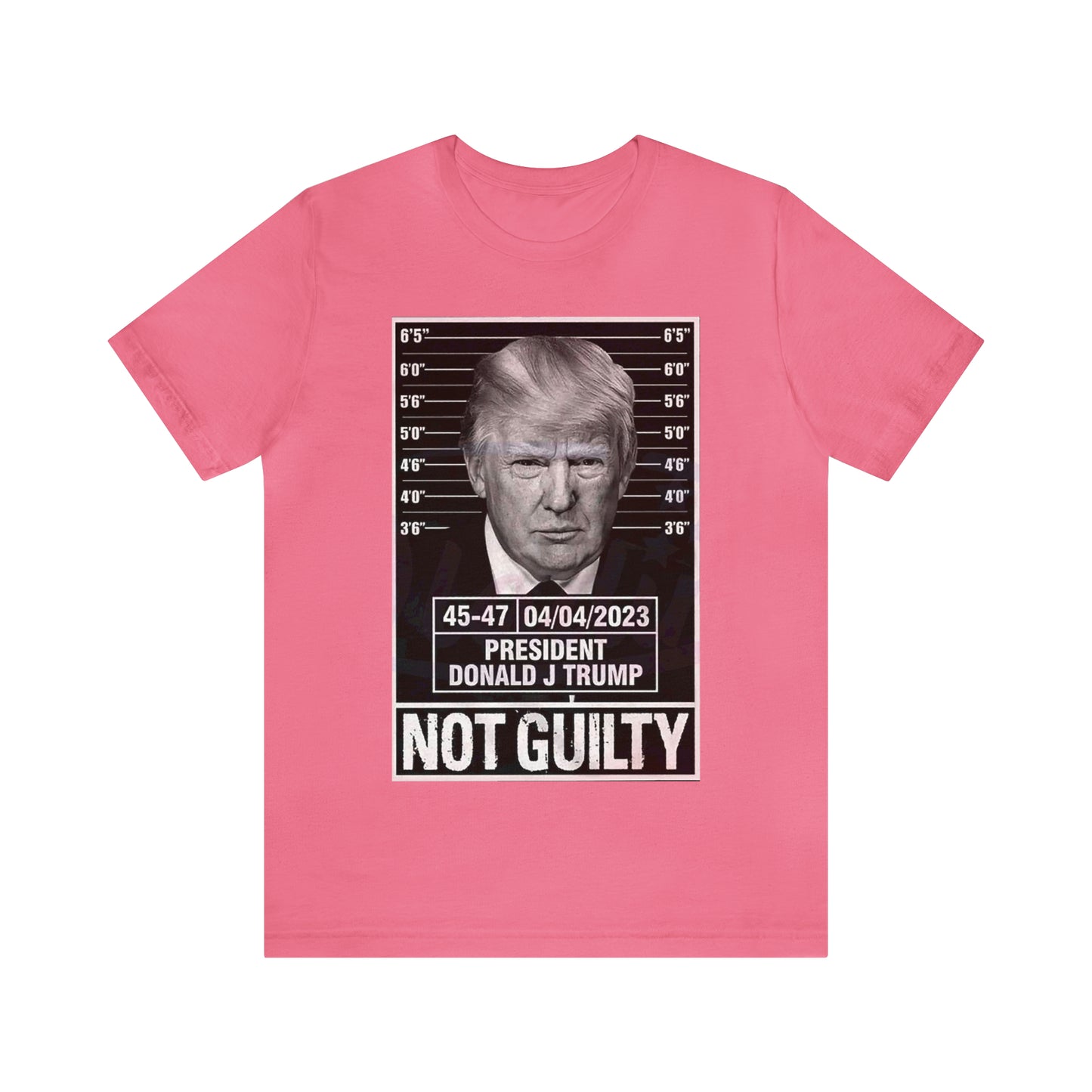 Trump Mug Shot Not Guilty Unisex Jersey Short Sleeve Tee
