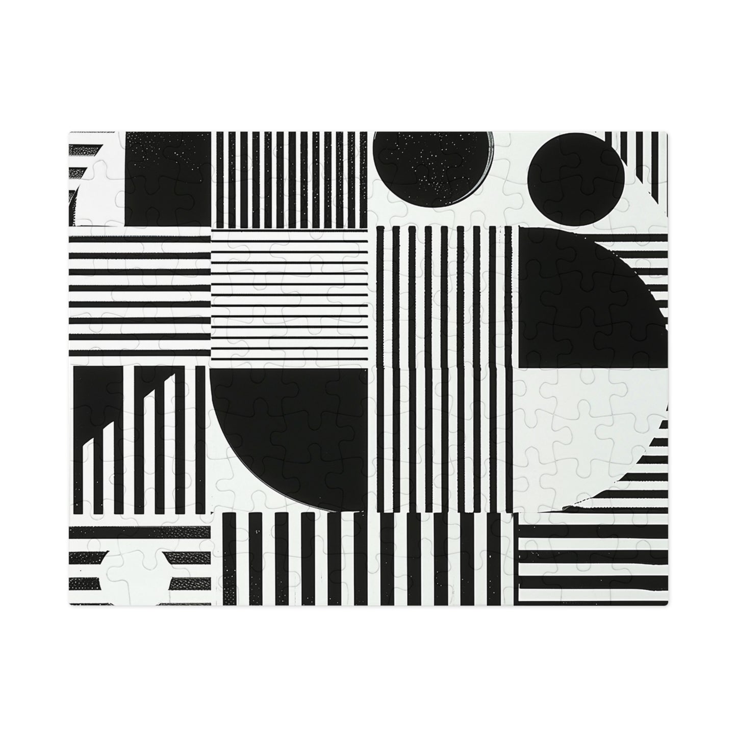 Black and White Geometric Design Jigsaw Puzzle (30, 110, 252, 500,1000-Piece)