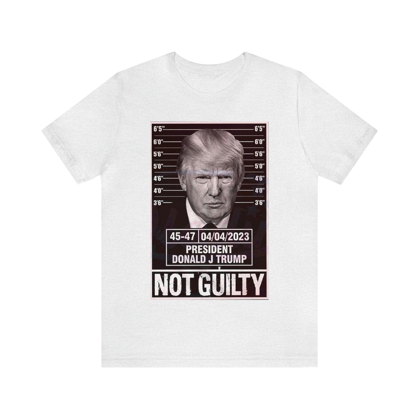 Trump Mug Shot Not Guilty Unisex Jersey Short Sleeve Tee