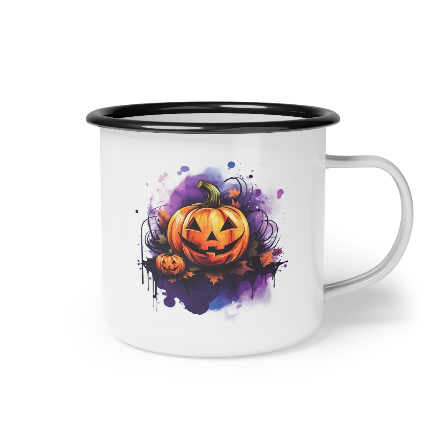 Halloween Pumpkin Enamel Camp Cup