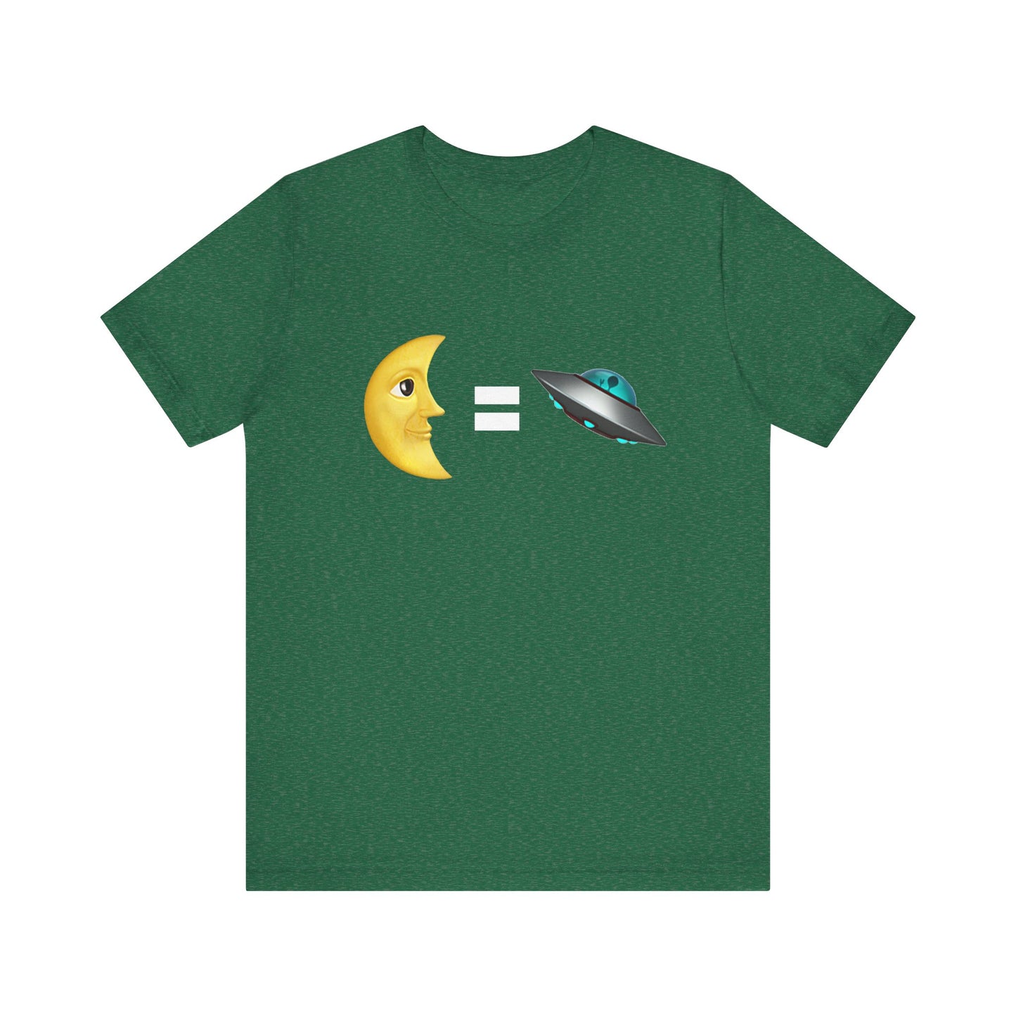 Moon = Alien Spaceship Unisex Jersey Tee