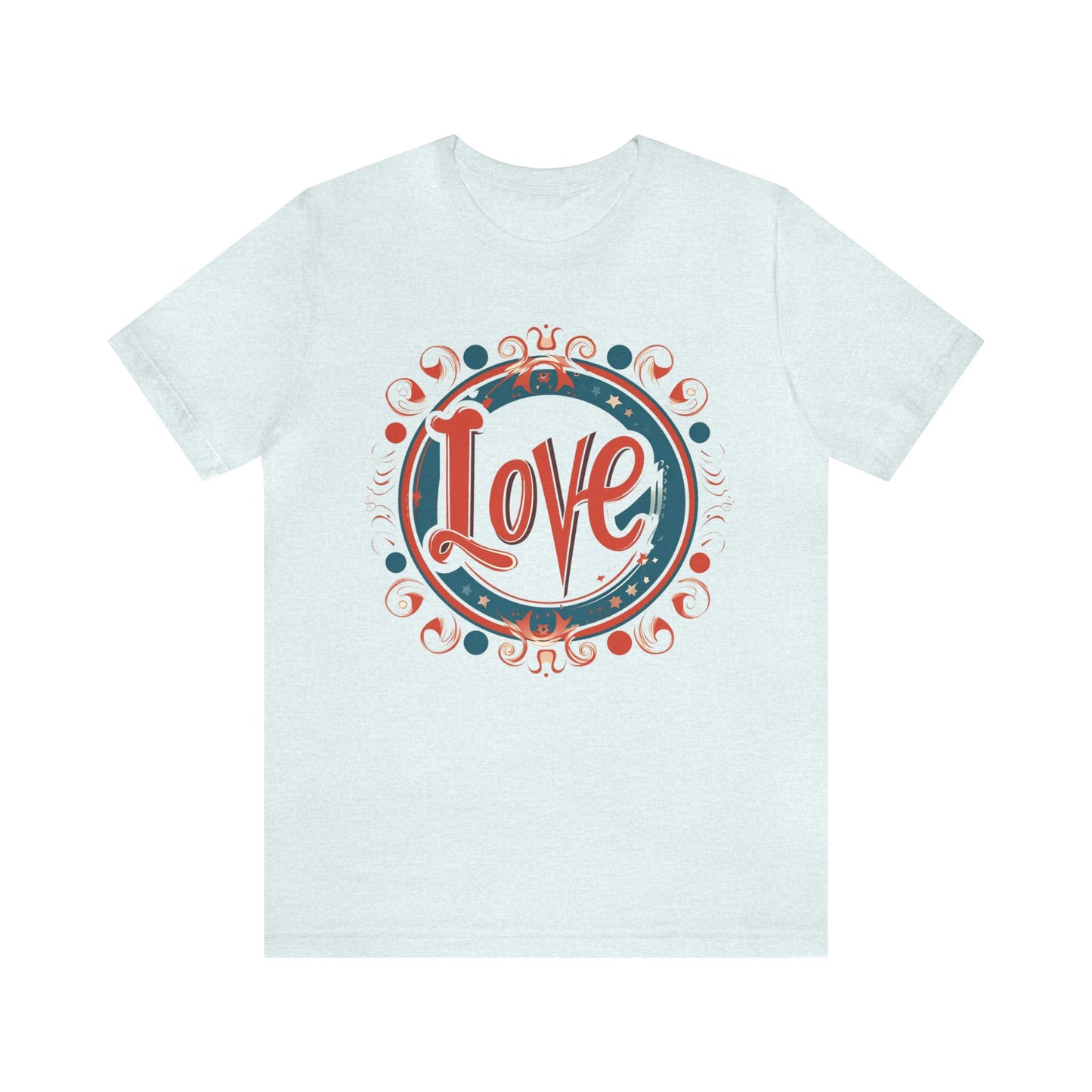 Retro Style Love Unisex Jersey Short Sleeve Tee