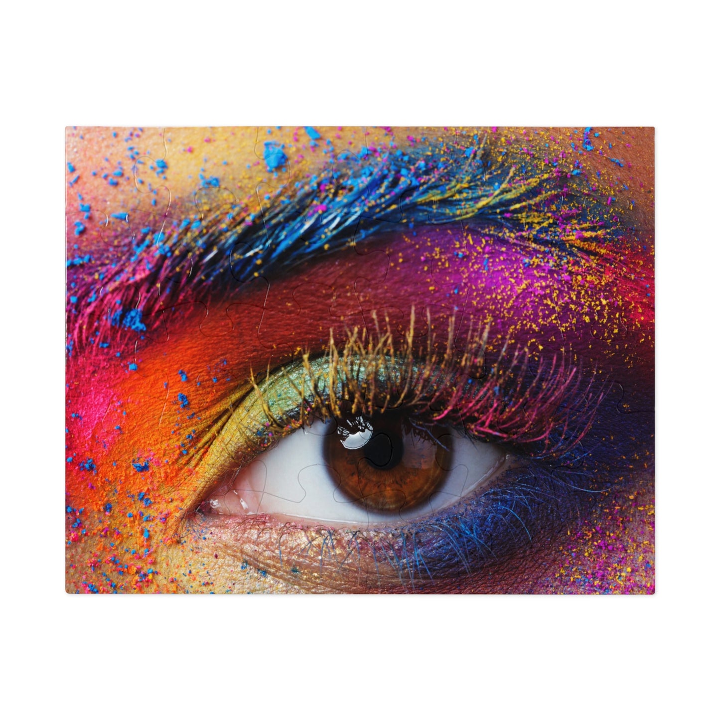 Colorful Crazy Eyeshadow Jigsaw Puzzle (30, 110, 252, 500,1000-Piece)