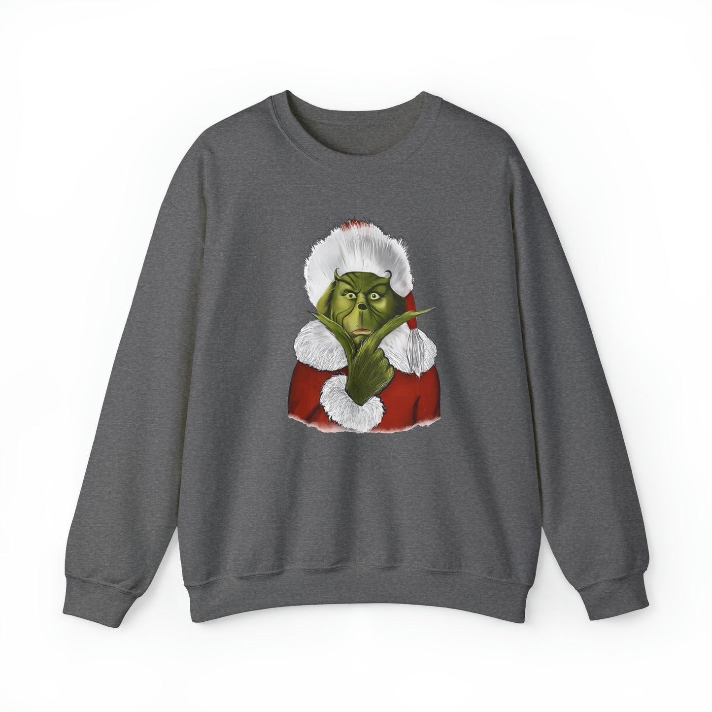 Resting Grinch Face Unisex Heavy Blend™ Crewneck Sweatshirt