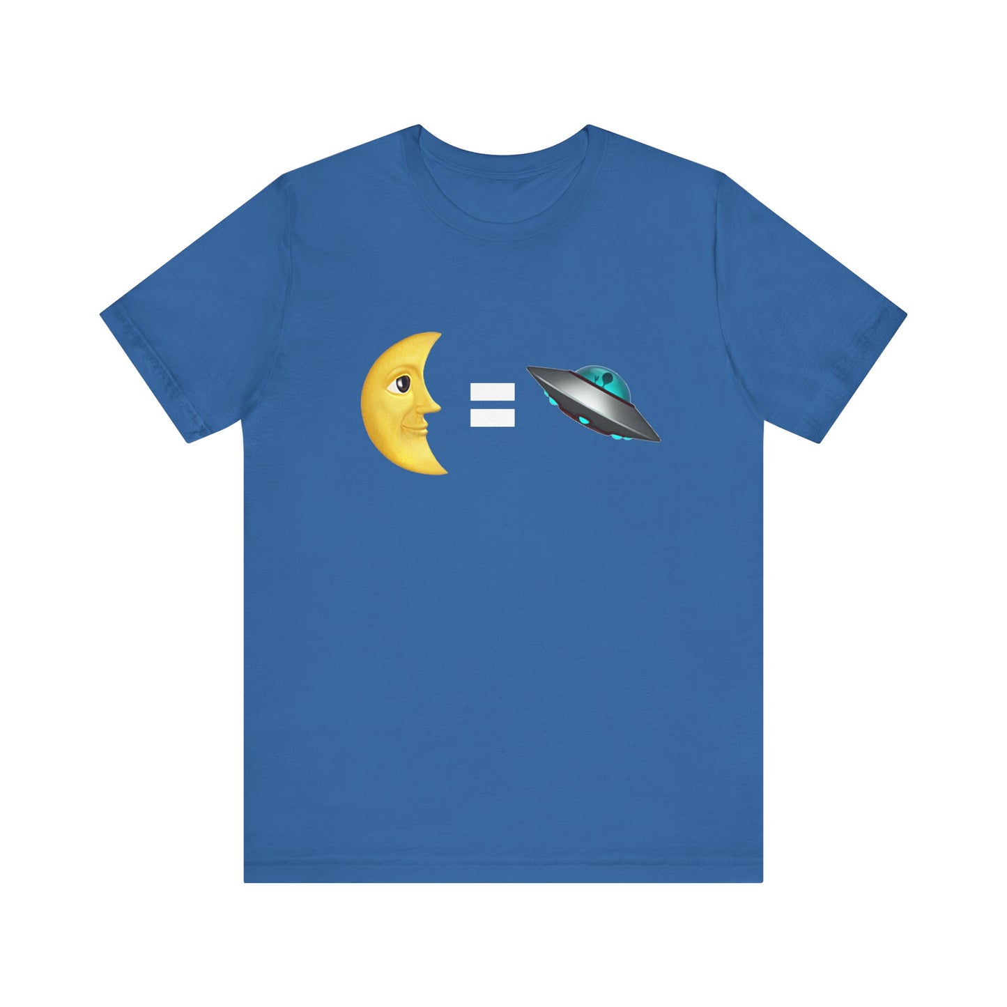 Moon = Alien Spaceship Unisex Jersey Tee