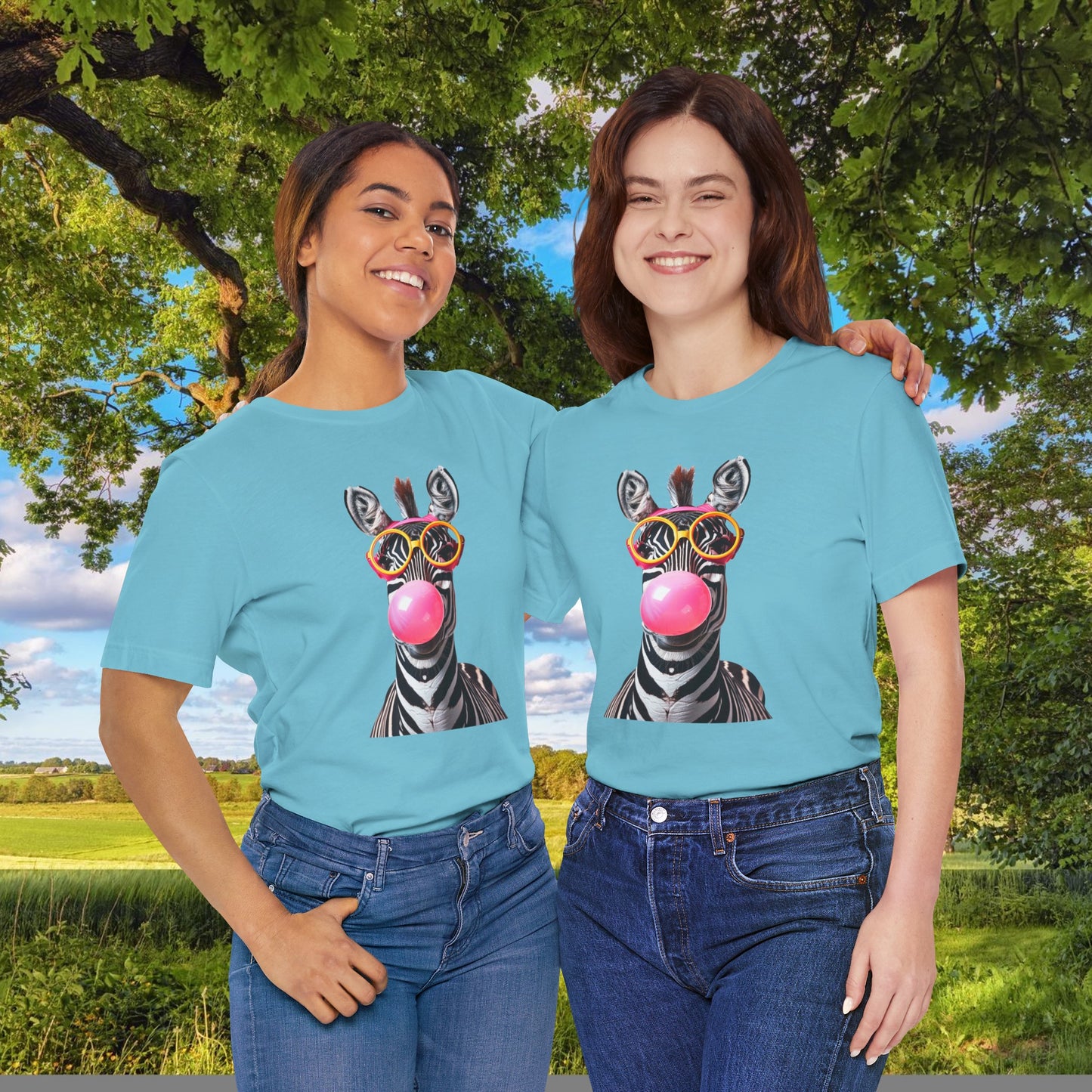 Bubblegum Zebra! Unisex Jersey Short Sleeve Tee