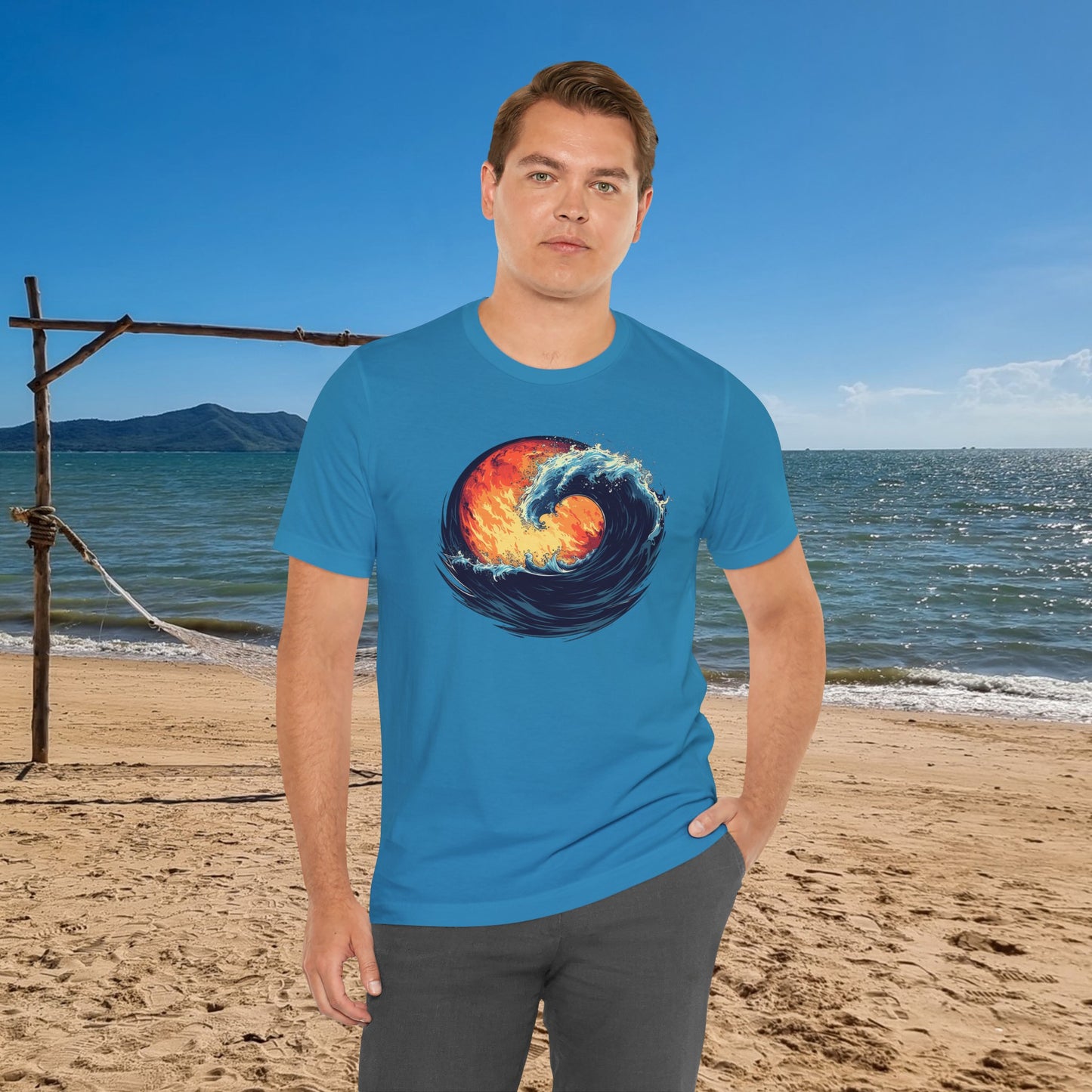 Ocean Fire Unisex Jersey Short Sleeve Tee