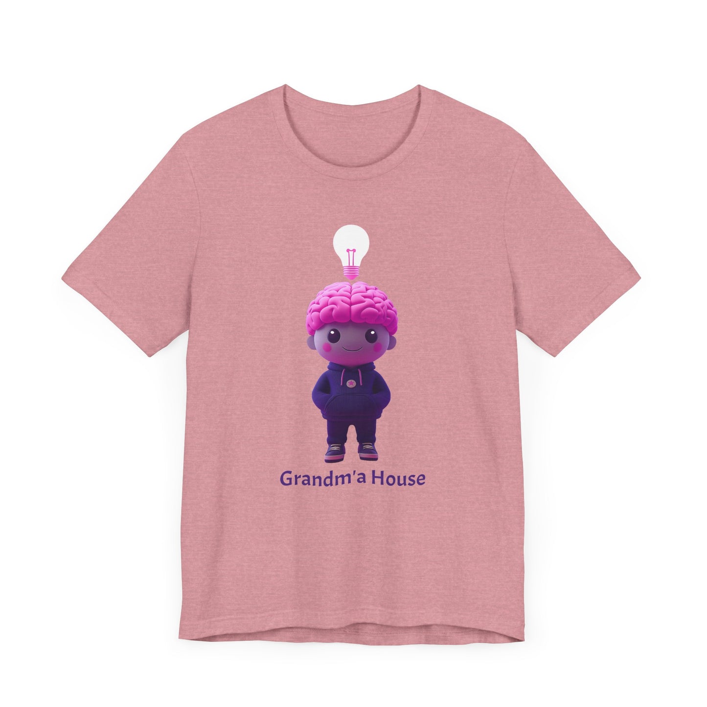 Grandma's House Brain with Light Bulb Design - Unisex Jersey Tee