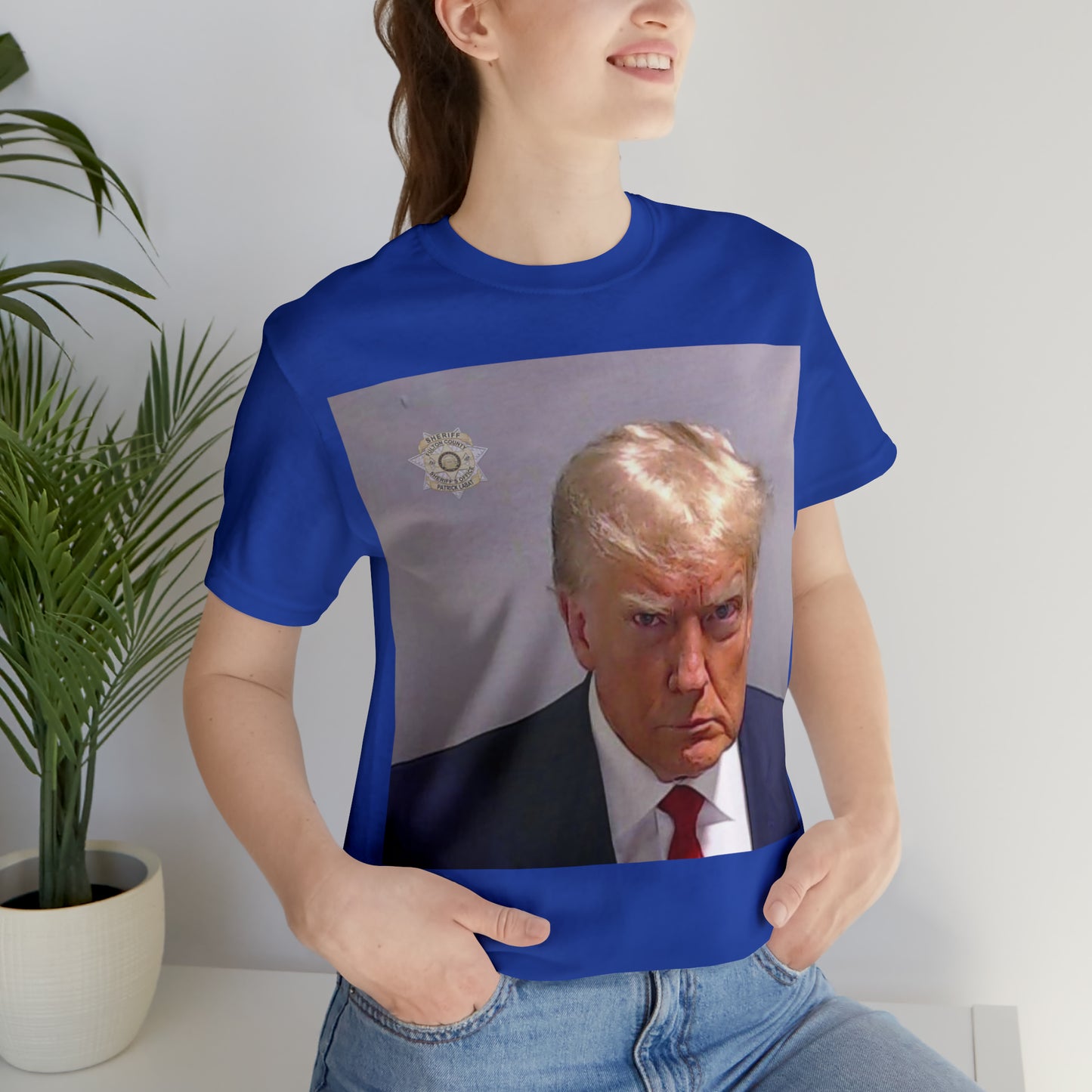Trump Mug Shot Unisex Jersey Short Sleeve Tee