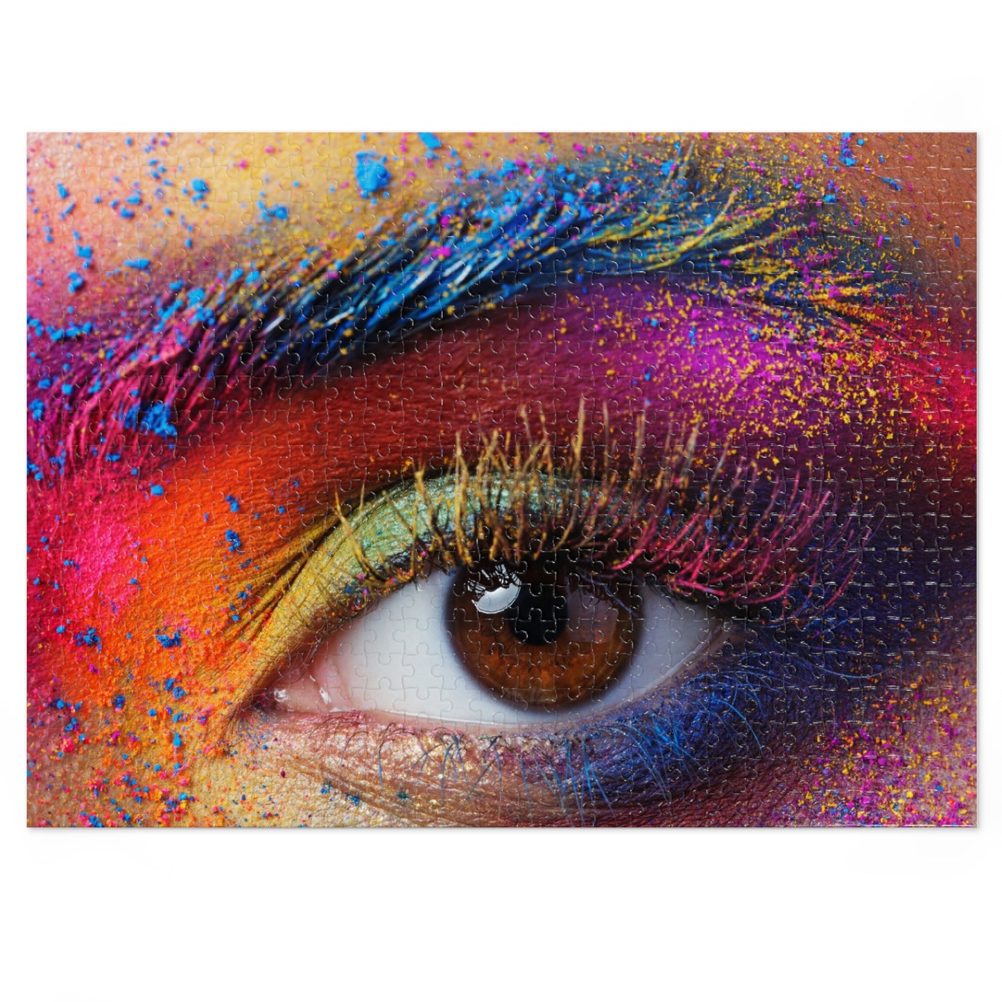 Colorful Crazy Eyeshadow Jigsaw Puzzle (30, 110, 252, 500,1000-Piece)