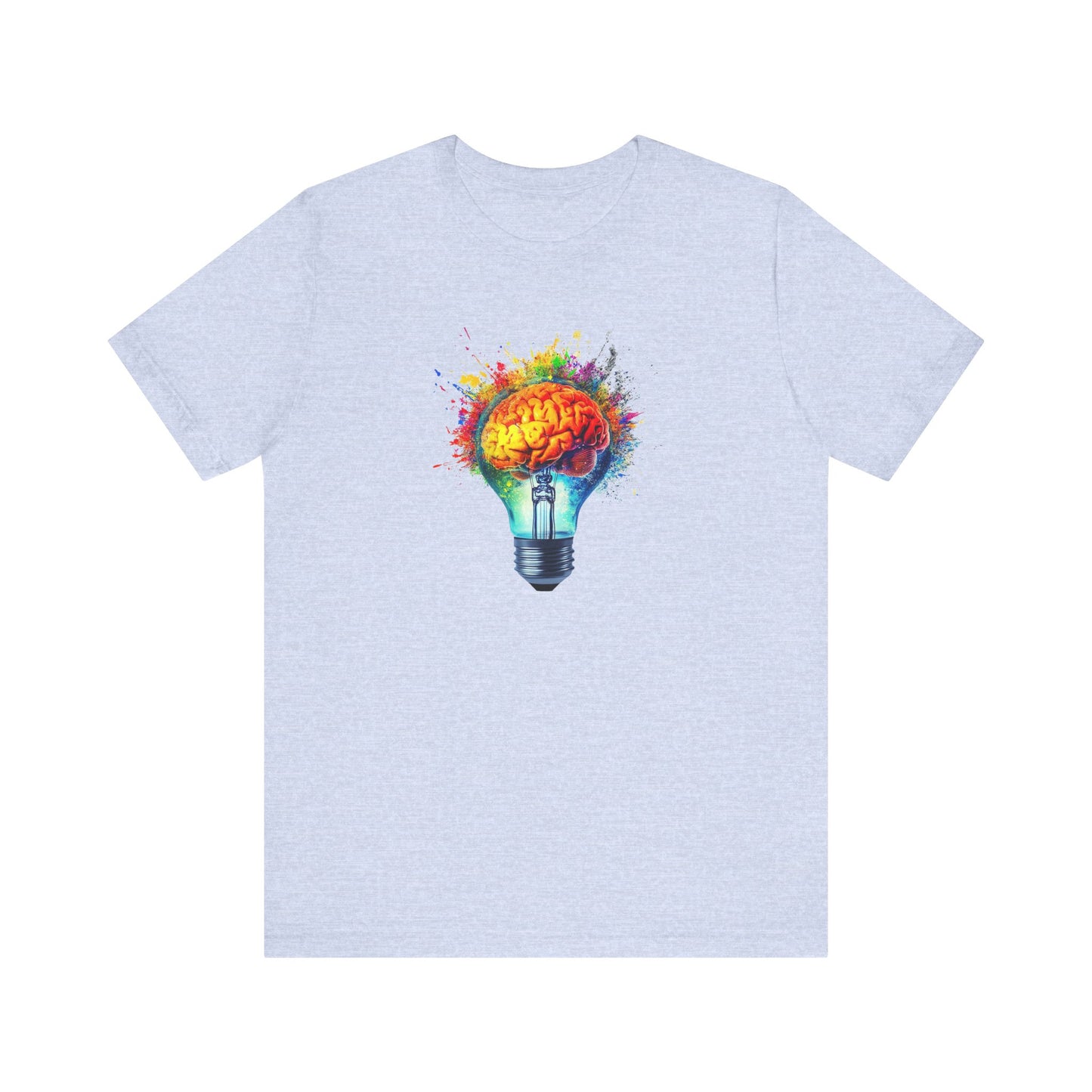 Light Bulb Moment- Unisex Jersey Short Sleeve Shirt with Colorful Idea Design