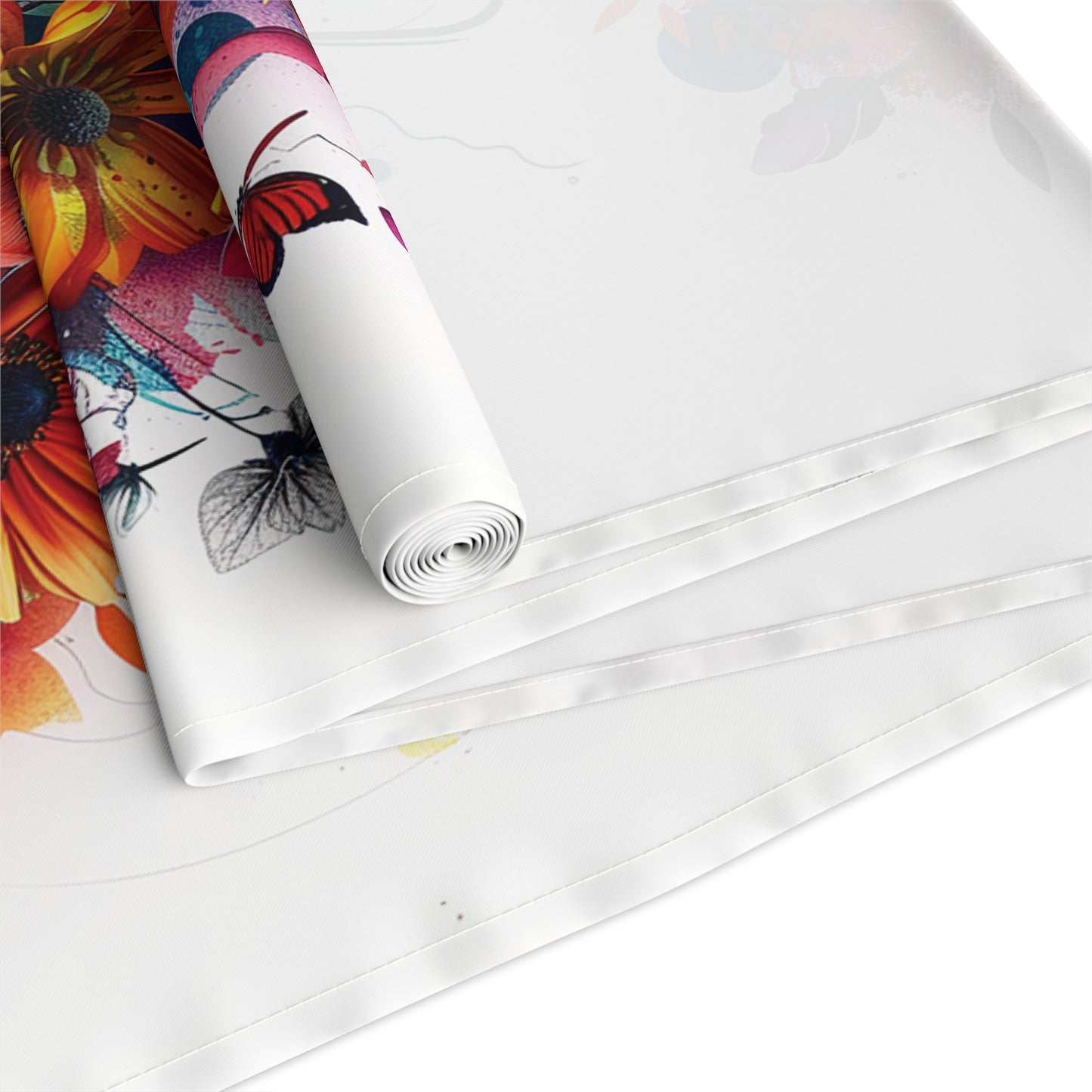 Flowers and Butterflies Table Runner (Cotton, Poly)