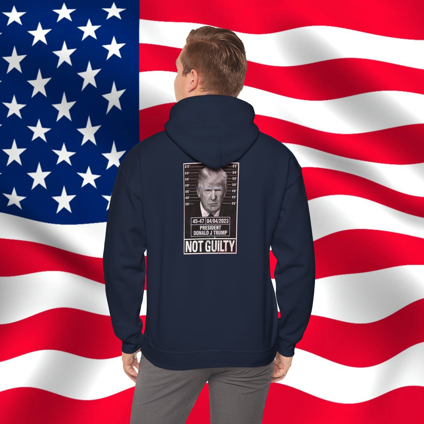 Trump Mug Shot Not Guilty Hoodie Sweatshirt
