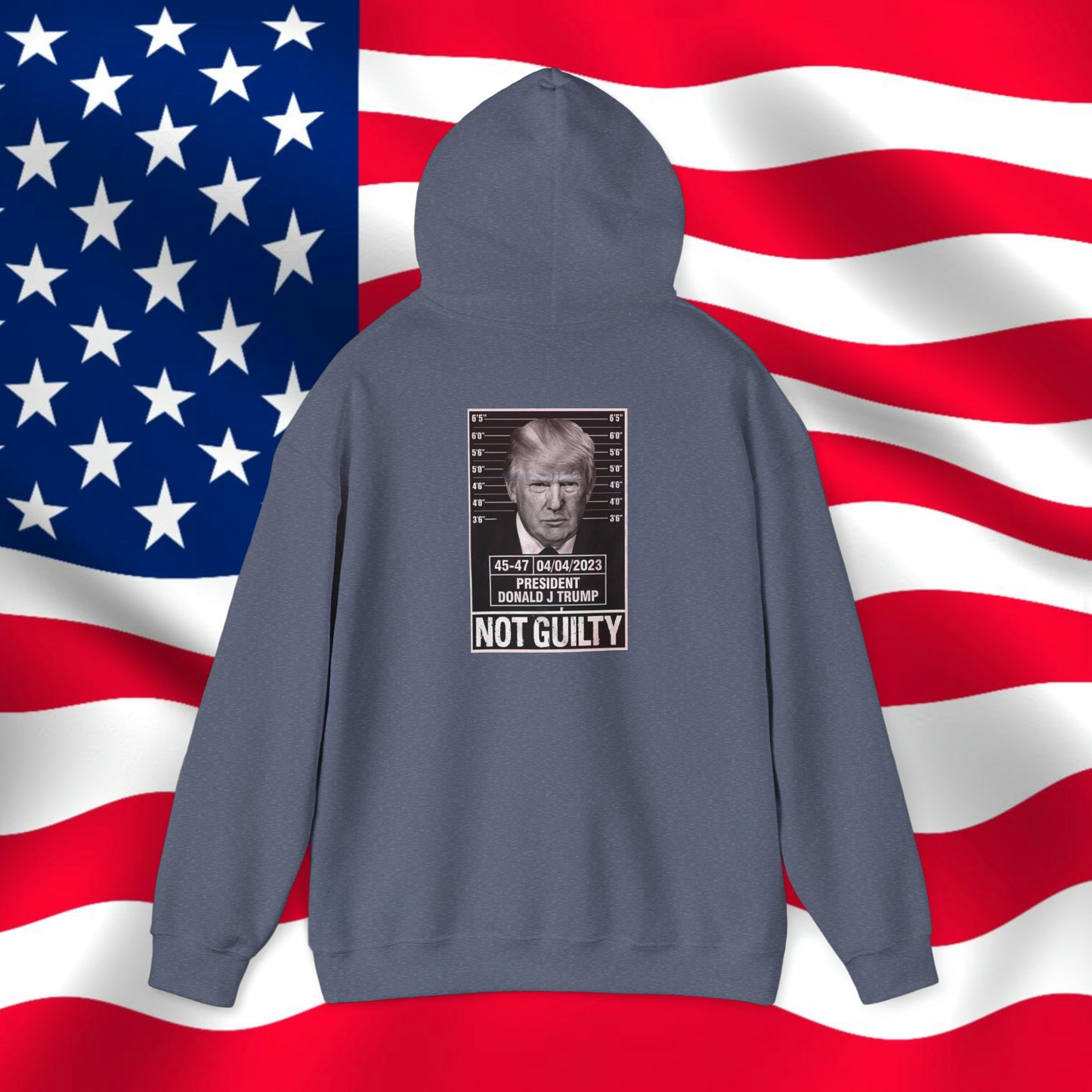 Trump Mug Shot Not Guilty Hoodie Sweatshirt