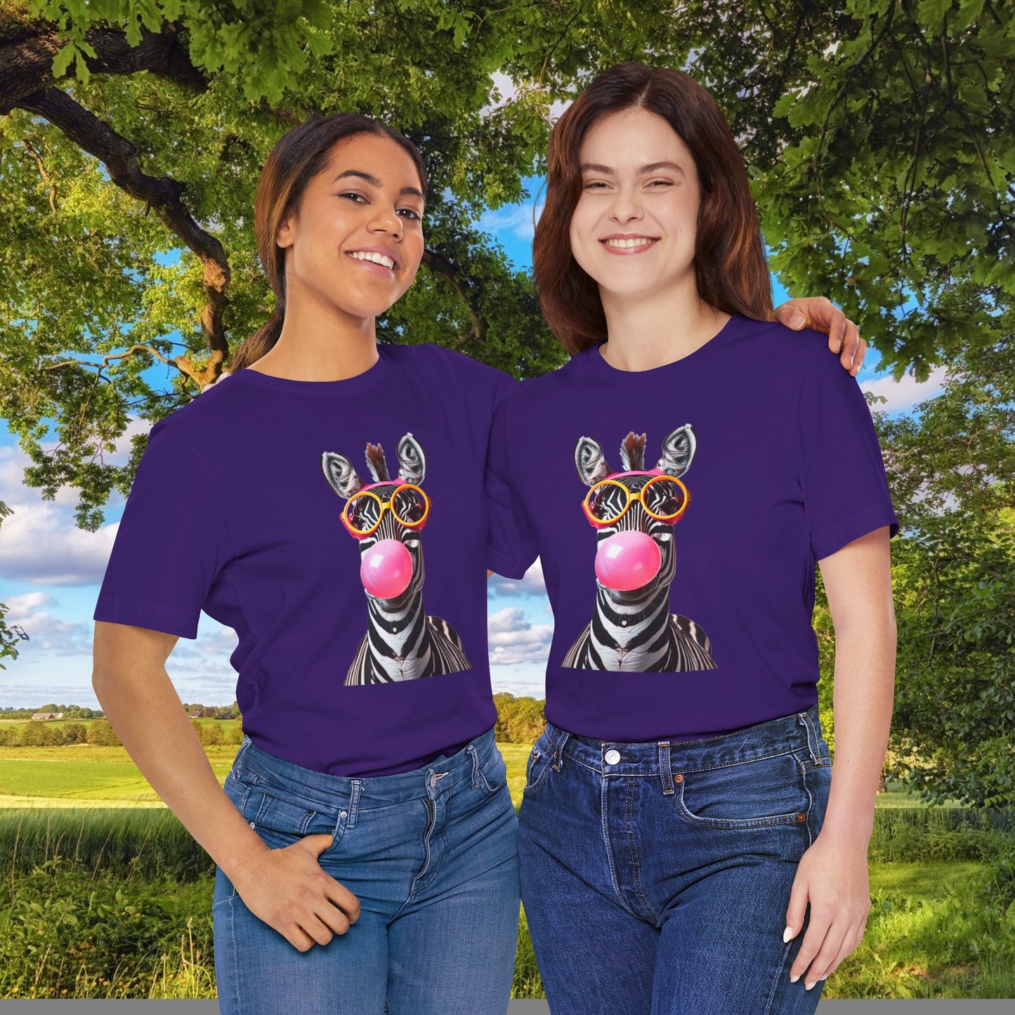 Bubblegum Zebra! Unisex Jersey Short Sleeve Tee