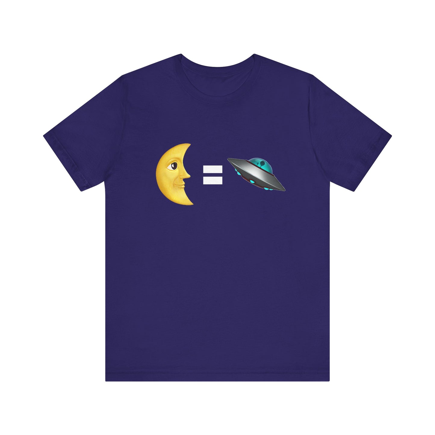Moon = Alien Spaceship Unisex Jersey Tee