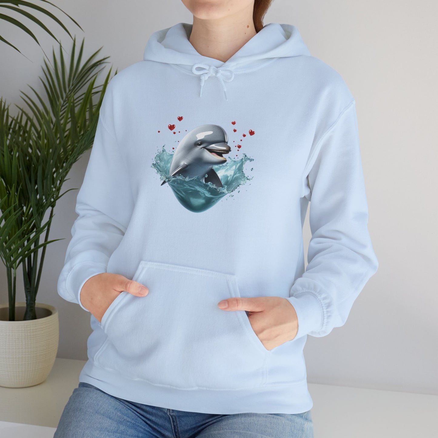 Dolphin Love Unisex Heavy Blend™ Hooded Sweatshirt