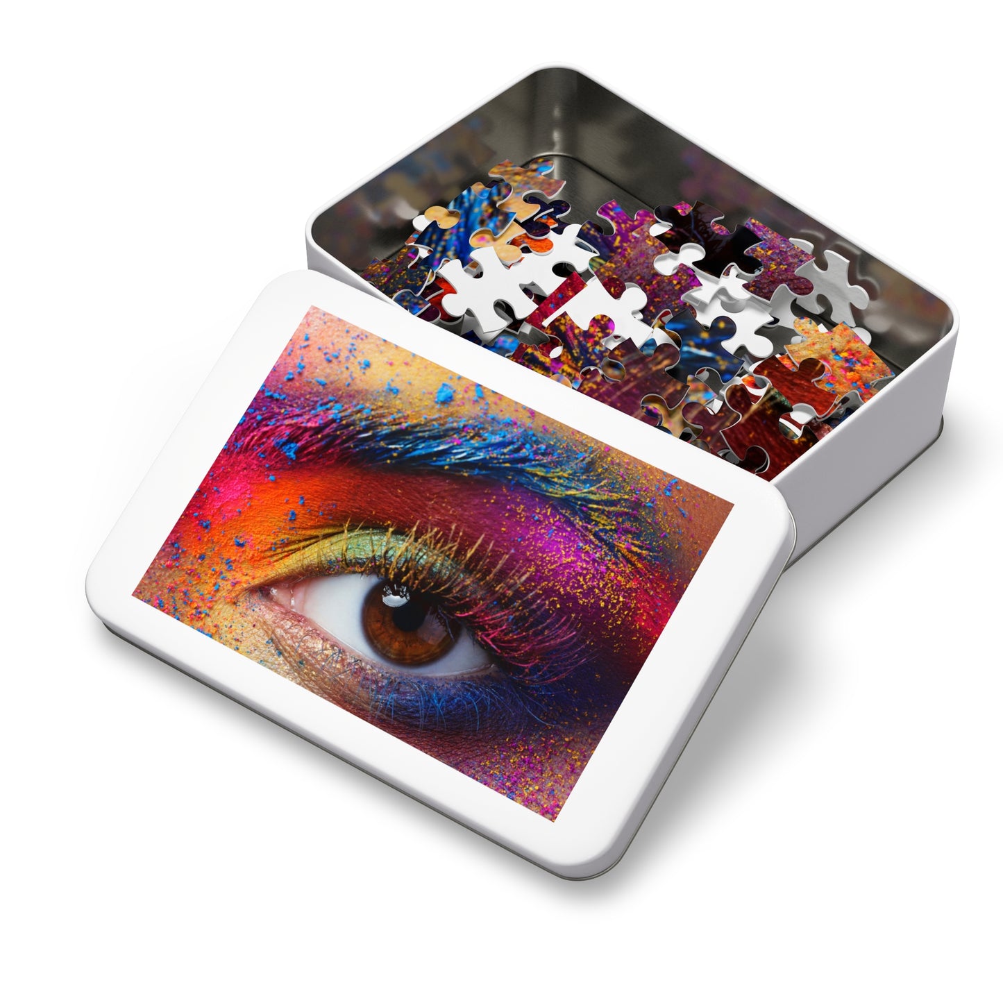 Colorful Crazy Eyeshadow Jigsaw Puzzle (30, 110, 252, 500,1000-Piece)