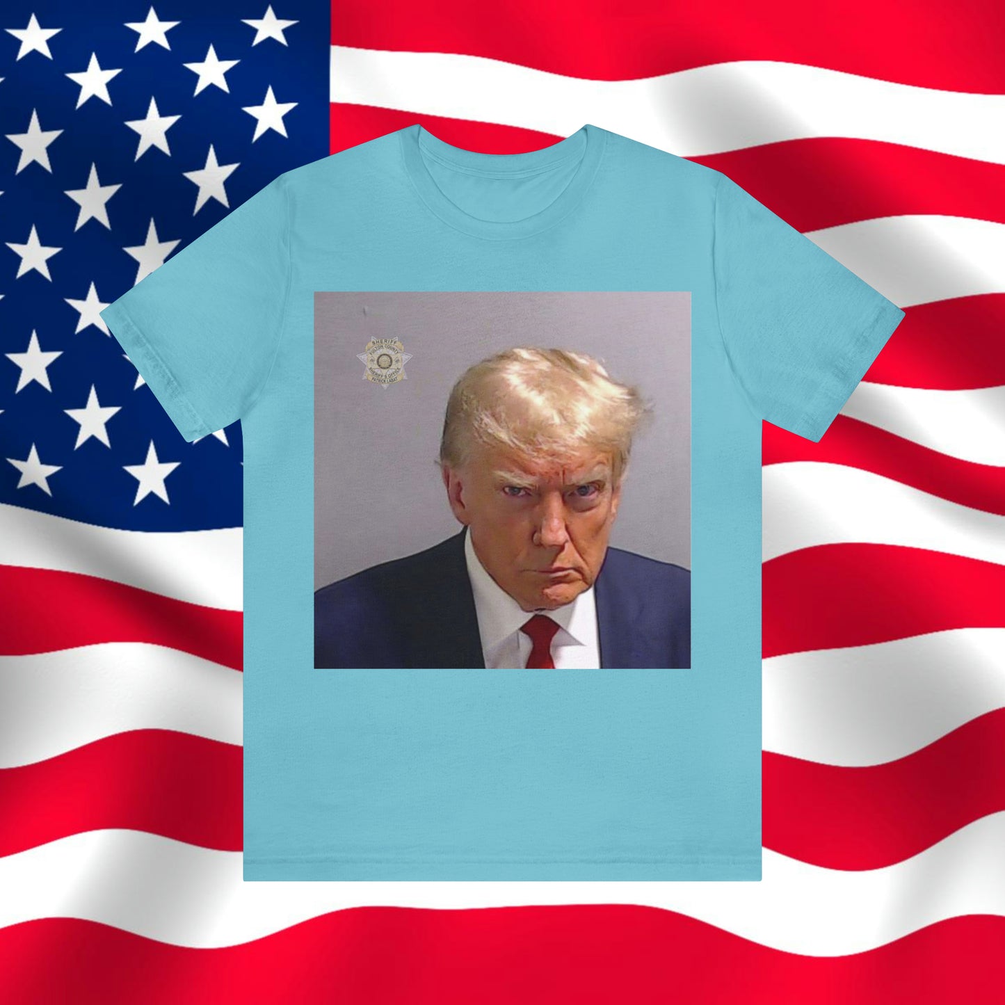 Trump Mug Shot Unisex Jersey Short Sleeve Tee