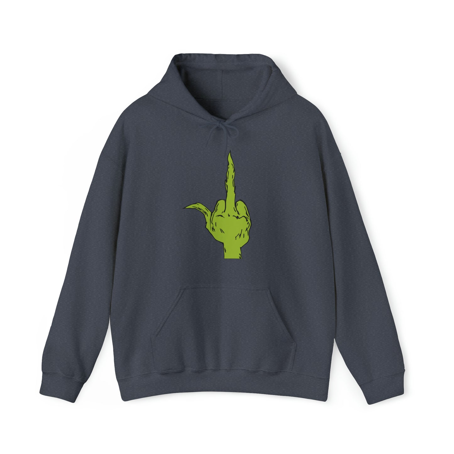 Grinch Middle Finger Unisex Heavy Blend™ Hooded Sweatshirt