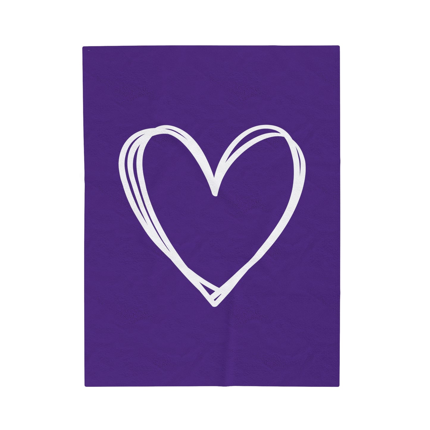 Hand-drawn Heart Velveteen Plush Blanket