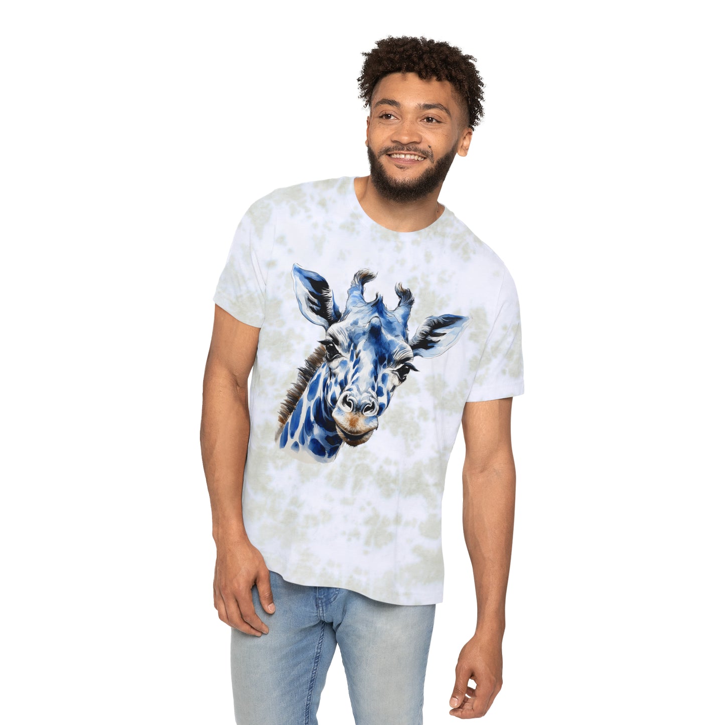 Blue Giraffe Unisex FWD Fashion Tie-Dyed T-Shirt