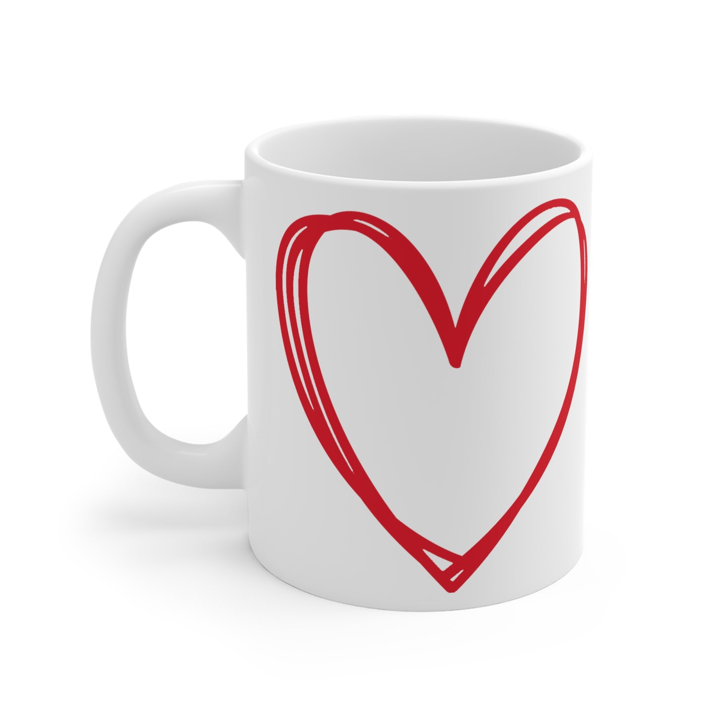Hand-drawn Heart Ceramic Mugs (11oz\15oz\20oz)