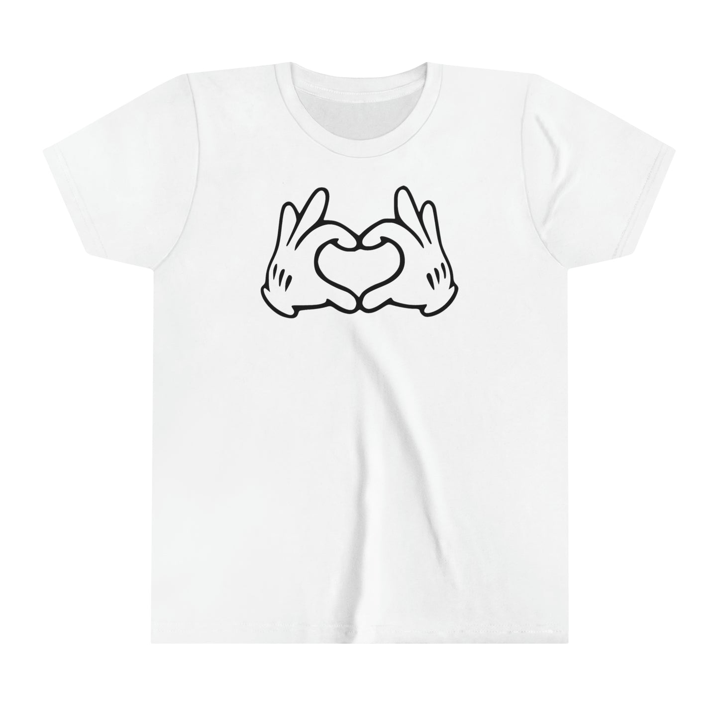 Mickey Mouse Heart Hands YOUTH Short Sleeve Tee