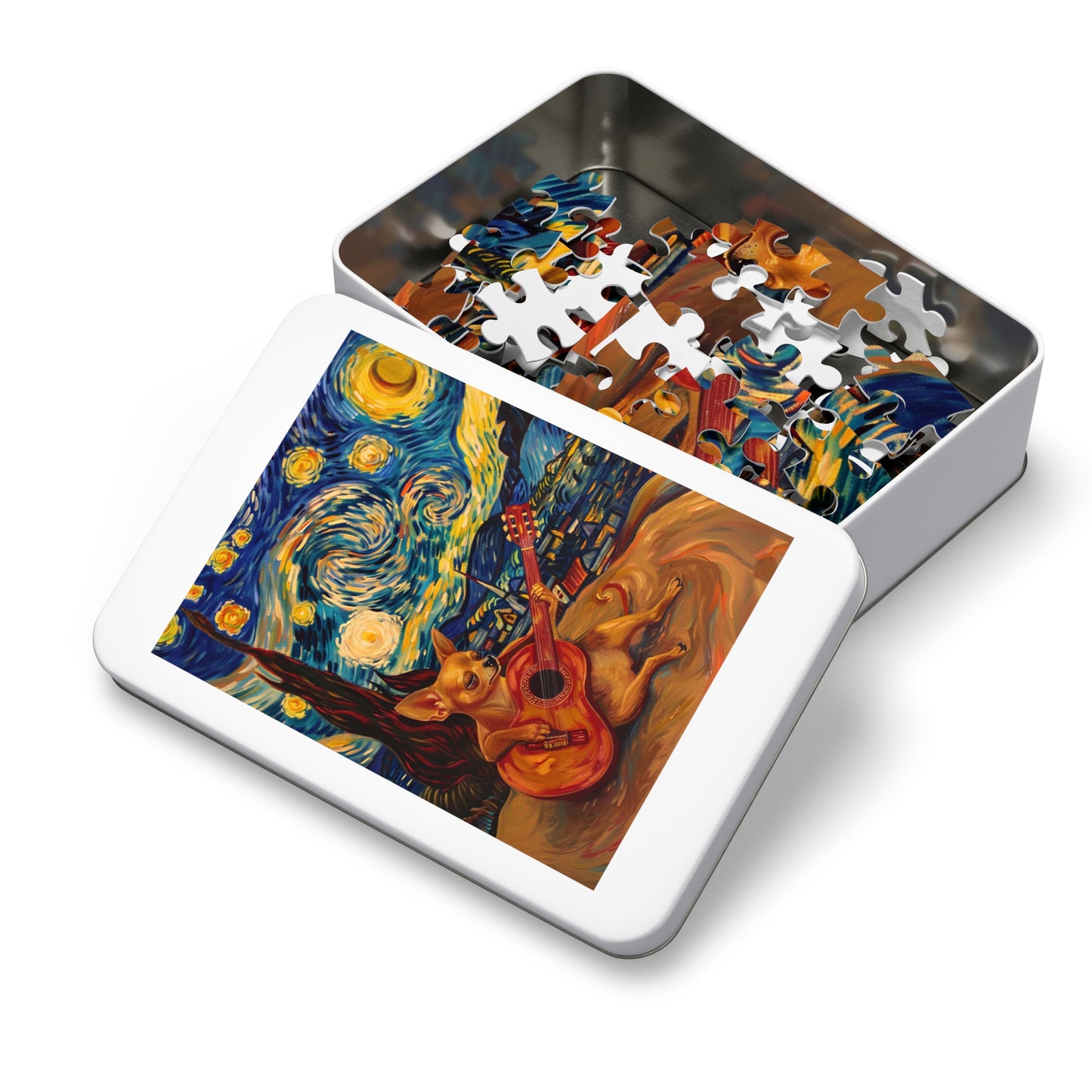 Chihuahua Starry Night Jigsaw Puzzle (30, 110, 252, 500,1000-Piece)