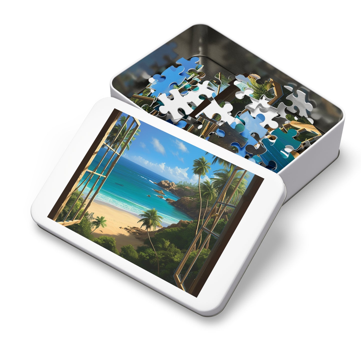Window View at the Beach Jigsaw Puzzle (30, 110, 252, 500,1000-Piece)