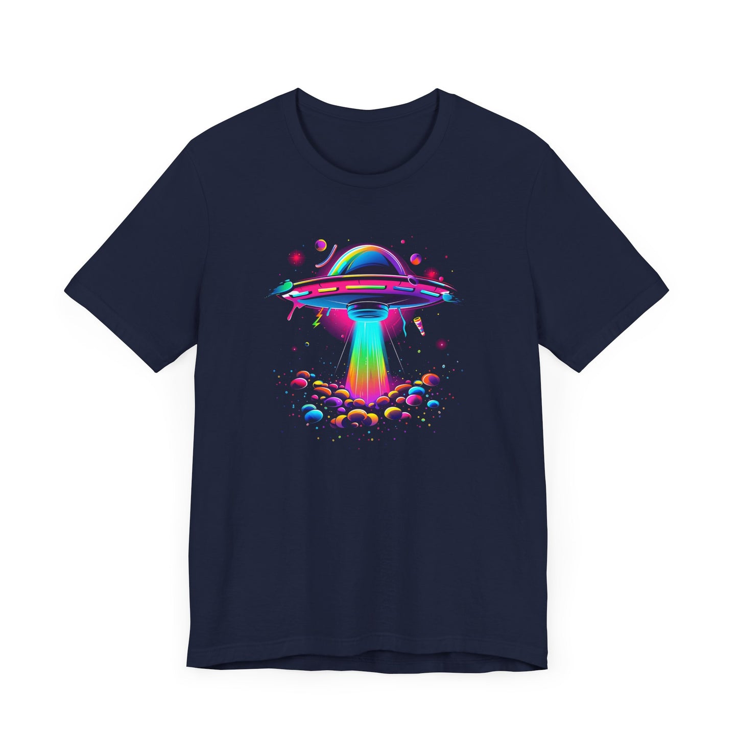Neon Spaceship Unisex Jersey Short Sleeve Tee
