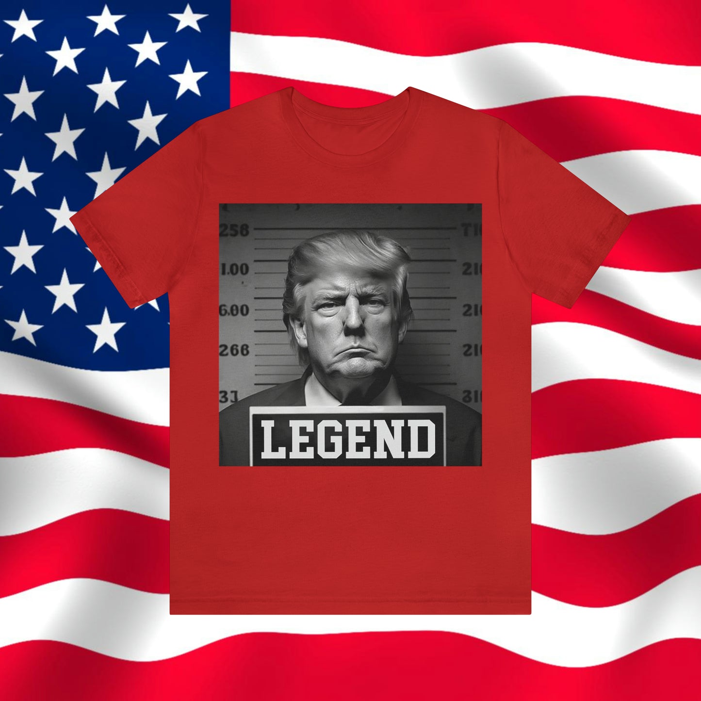 Trump Mug Shot Legend Unisex Jersey Short Sleeve Tee