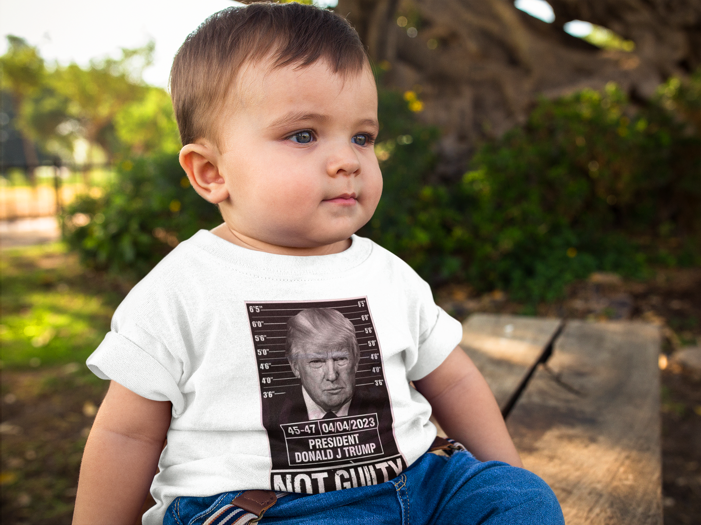 Trump Not Guilty Mug Shot, Trump Mug Shot Toddler Tshirt, Toddler T-shirt