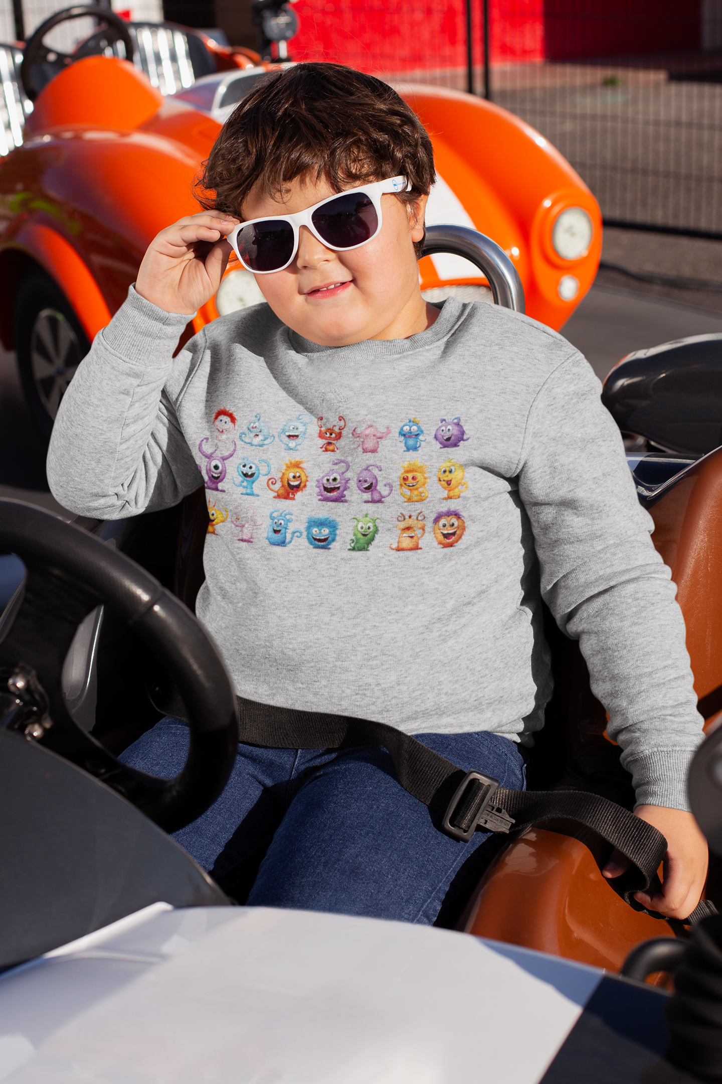 Super Cute Monsters, Funny Halloween Sweatshirt, Halloween Sweatshirt for Kids, Youth Crewneck Sweatshirt