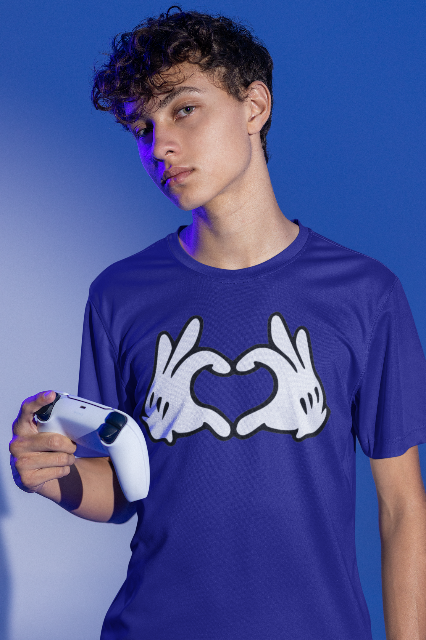 Mickey Mouse Heart Hands YOUTH Short Sleeve Tee