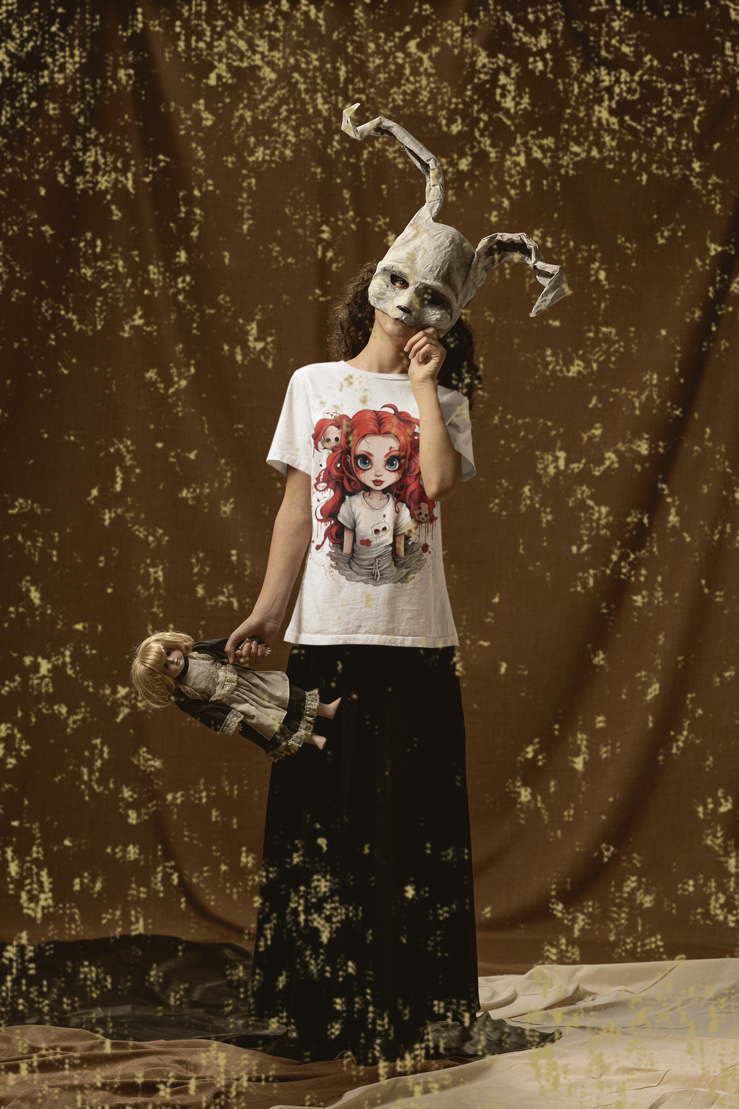 Creepy Doll Halloween Unisex Jersey Short Sleeve Tee