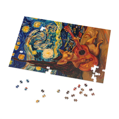 Chihuahua Starry Night Jigsaw Puzzle (30, 110, 252, 500,1000-Piece)
