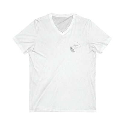 Brittany Logo  Unisex Jersey Short Sleeve V-Neck Tee