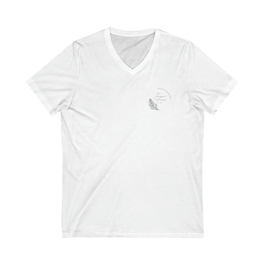 Brittany Logo  Unisex Jersey Short Sleeve V-Neck Tee