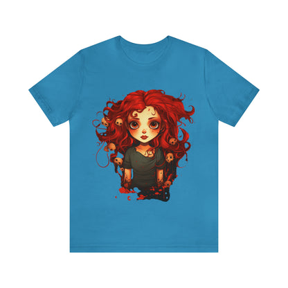 Creepy Doll Halloween Unisex Jersey Short Sleeve Tee