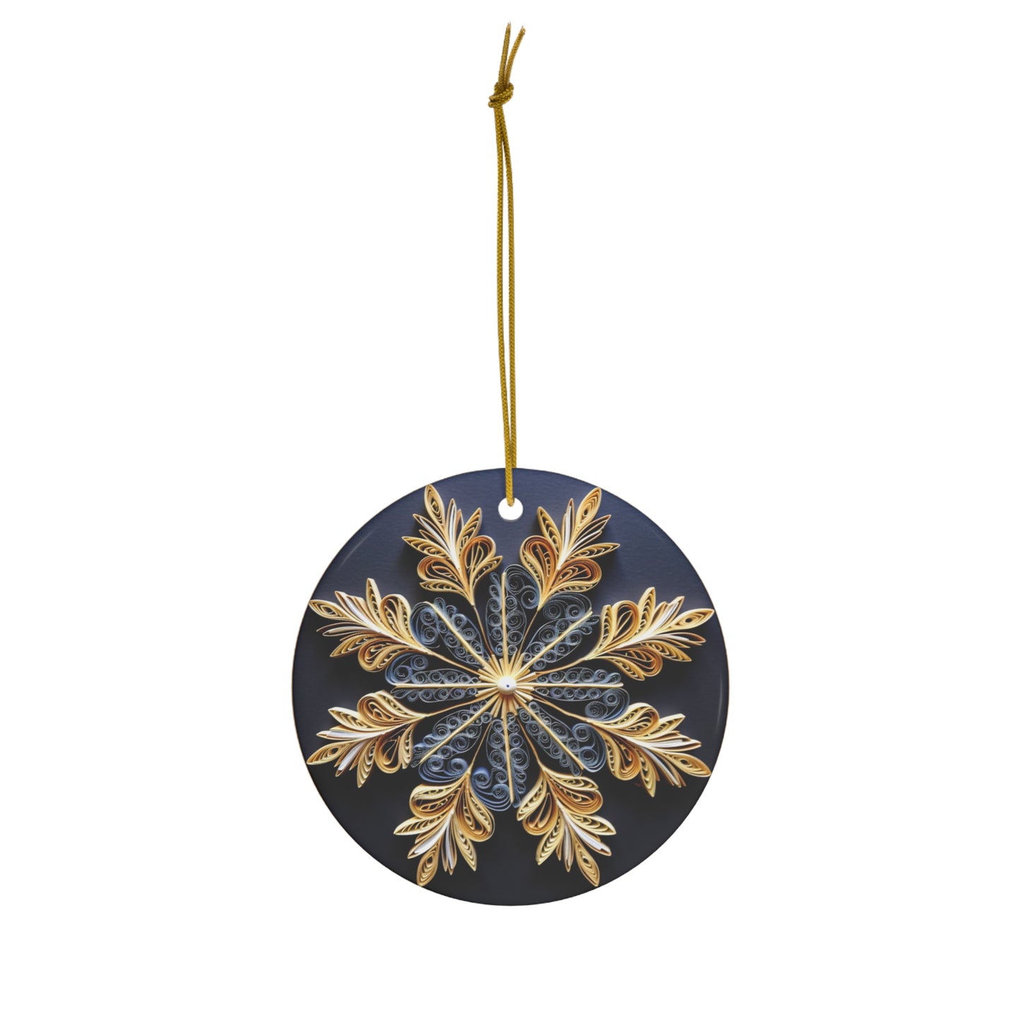 Snowflake Christmas Ceramic Ornament