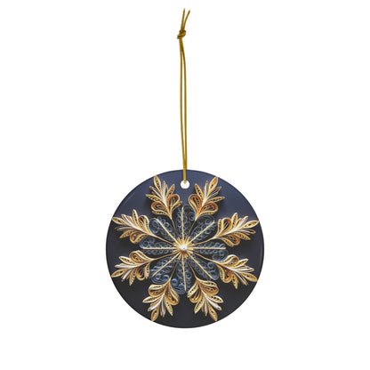 Snowflake Christmas Ceramic Ornament